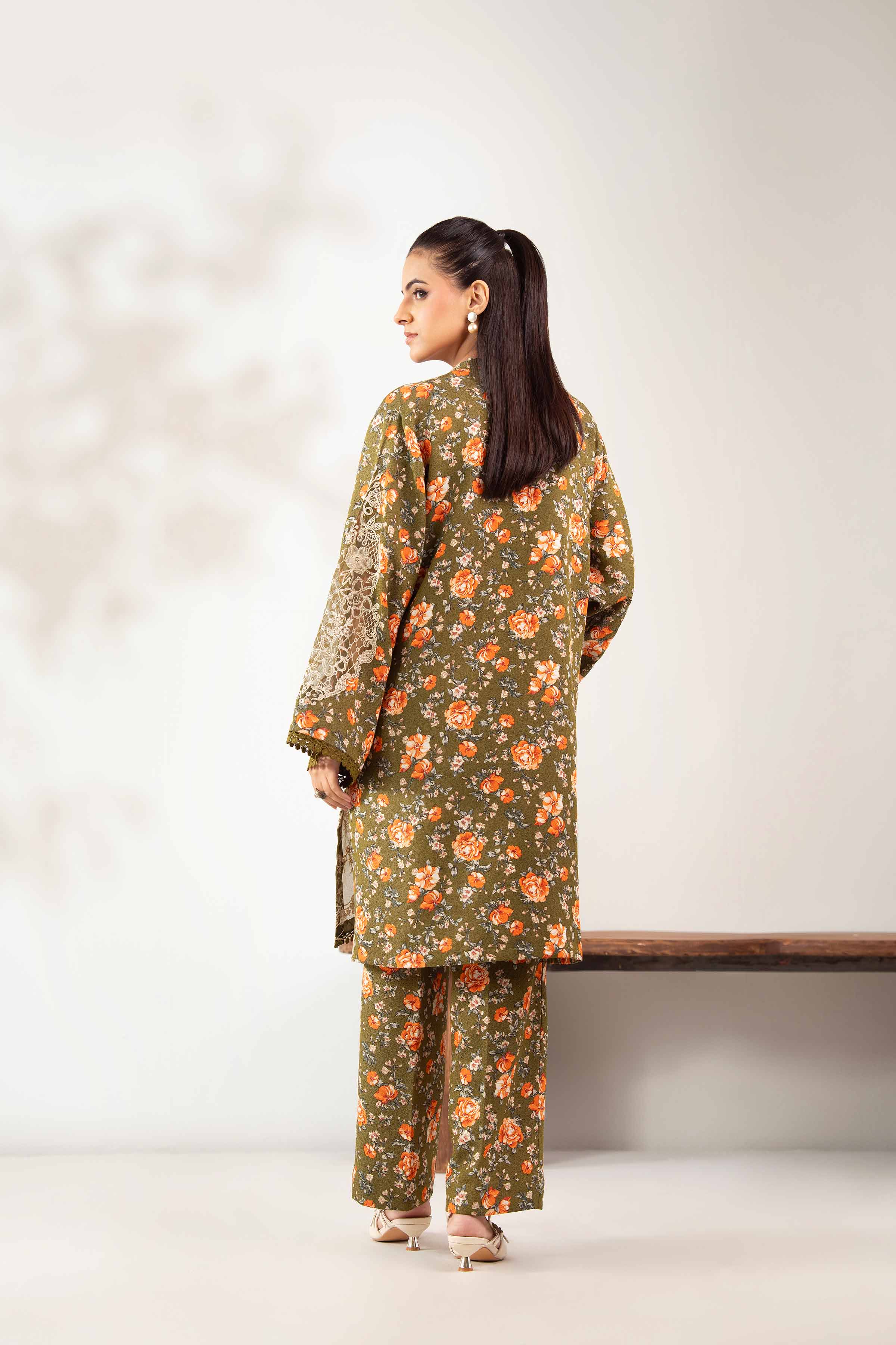 2 Piece - Printed Embroidered Suit - 42502814
