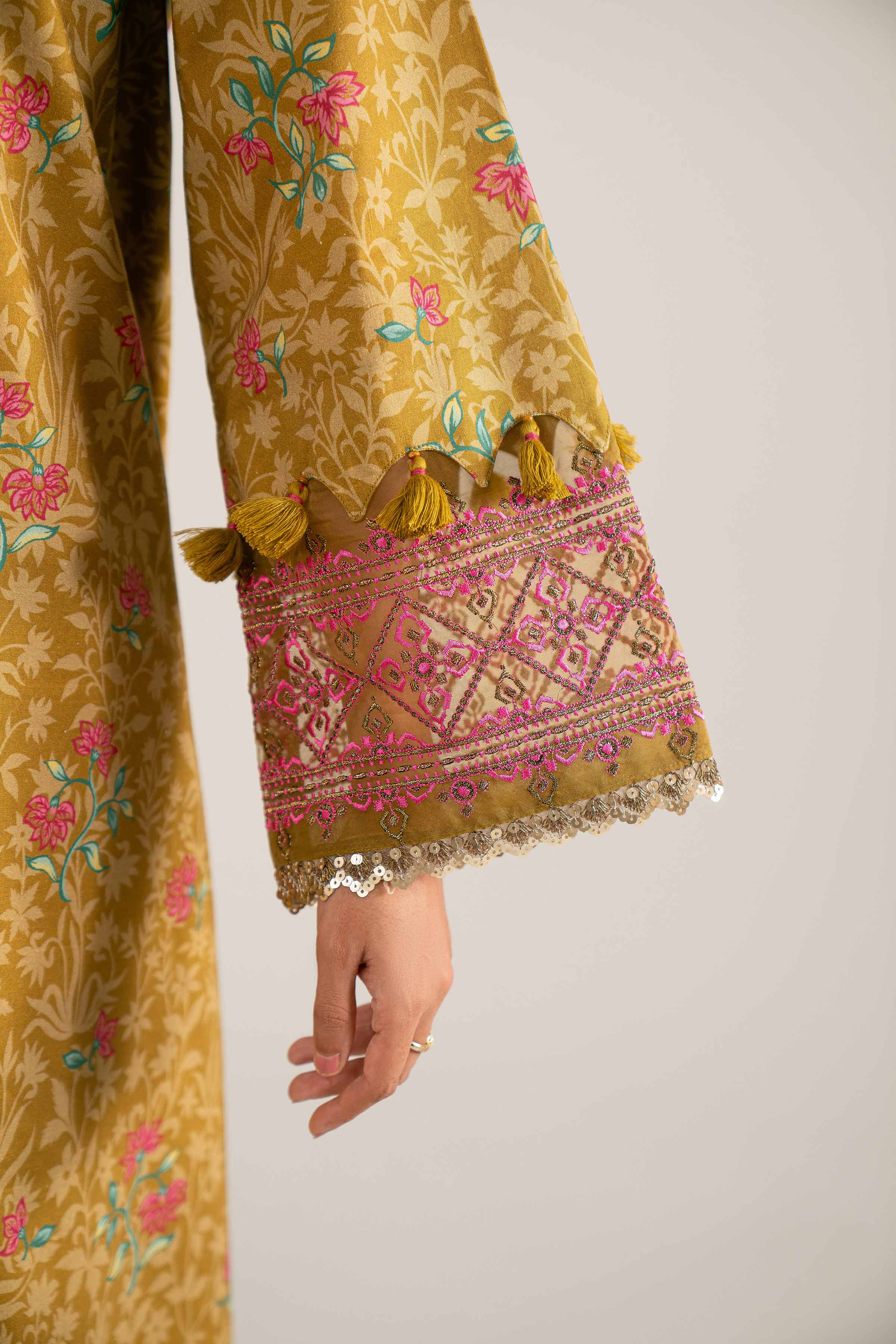 3 Piece - Printed Embroidered Suit - 42502840