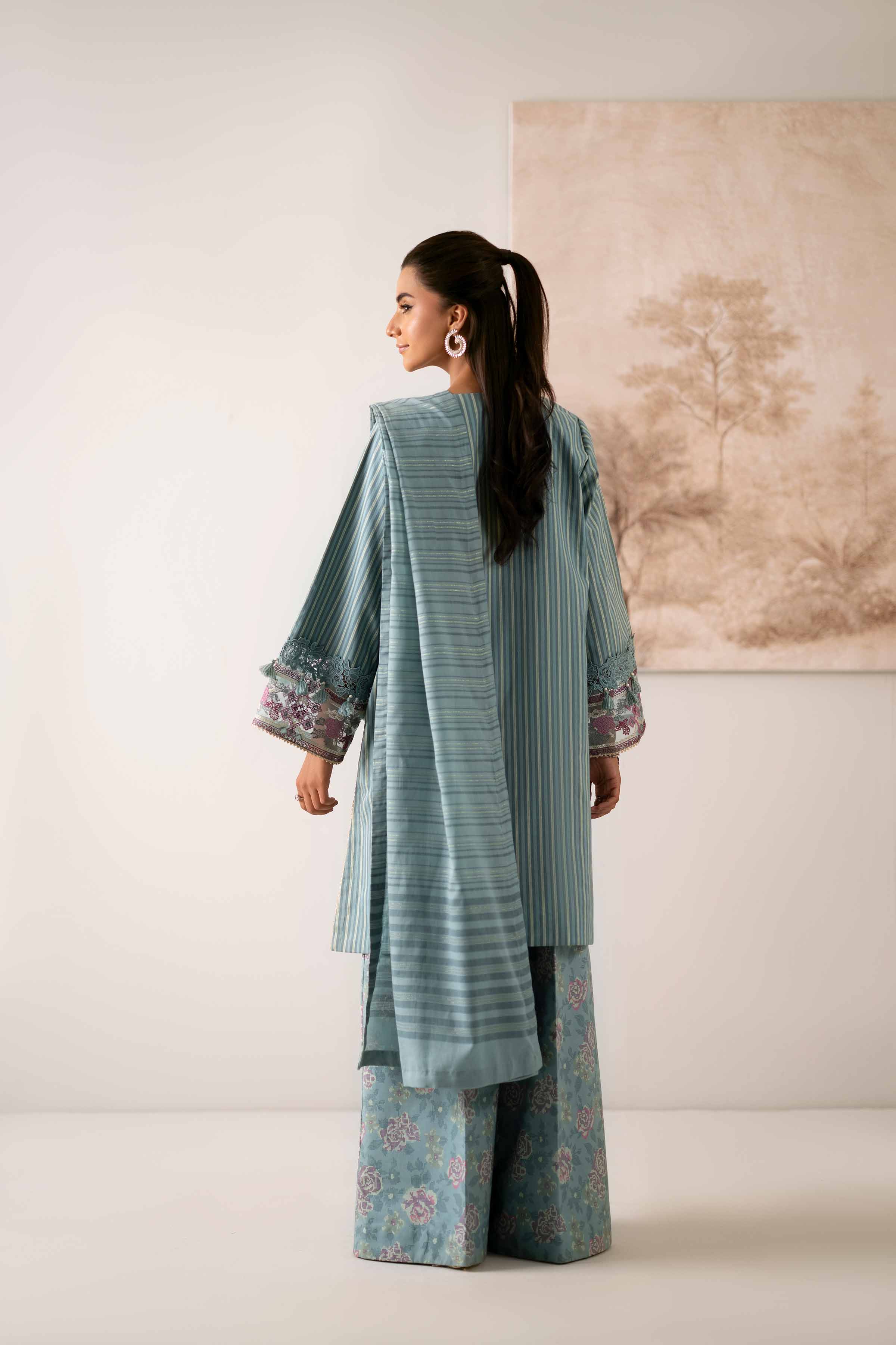 3 Piece - Printed Embroidered Suit - 42502842