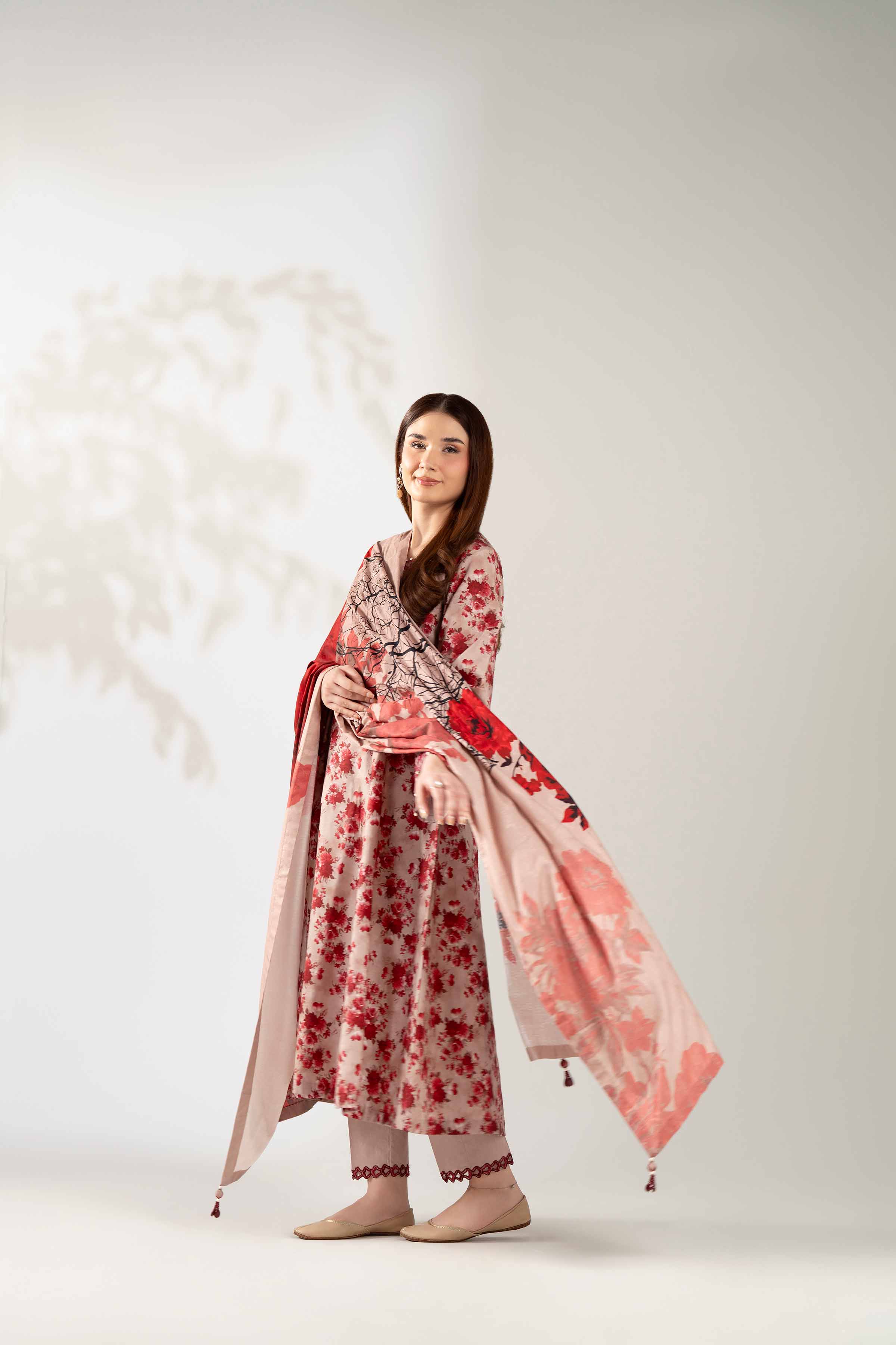 3 Piece - Digital Printed Embroidered Suit - 42502894