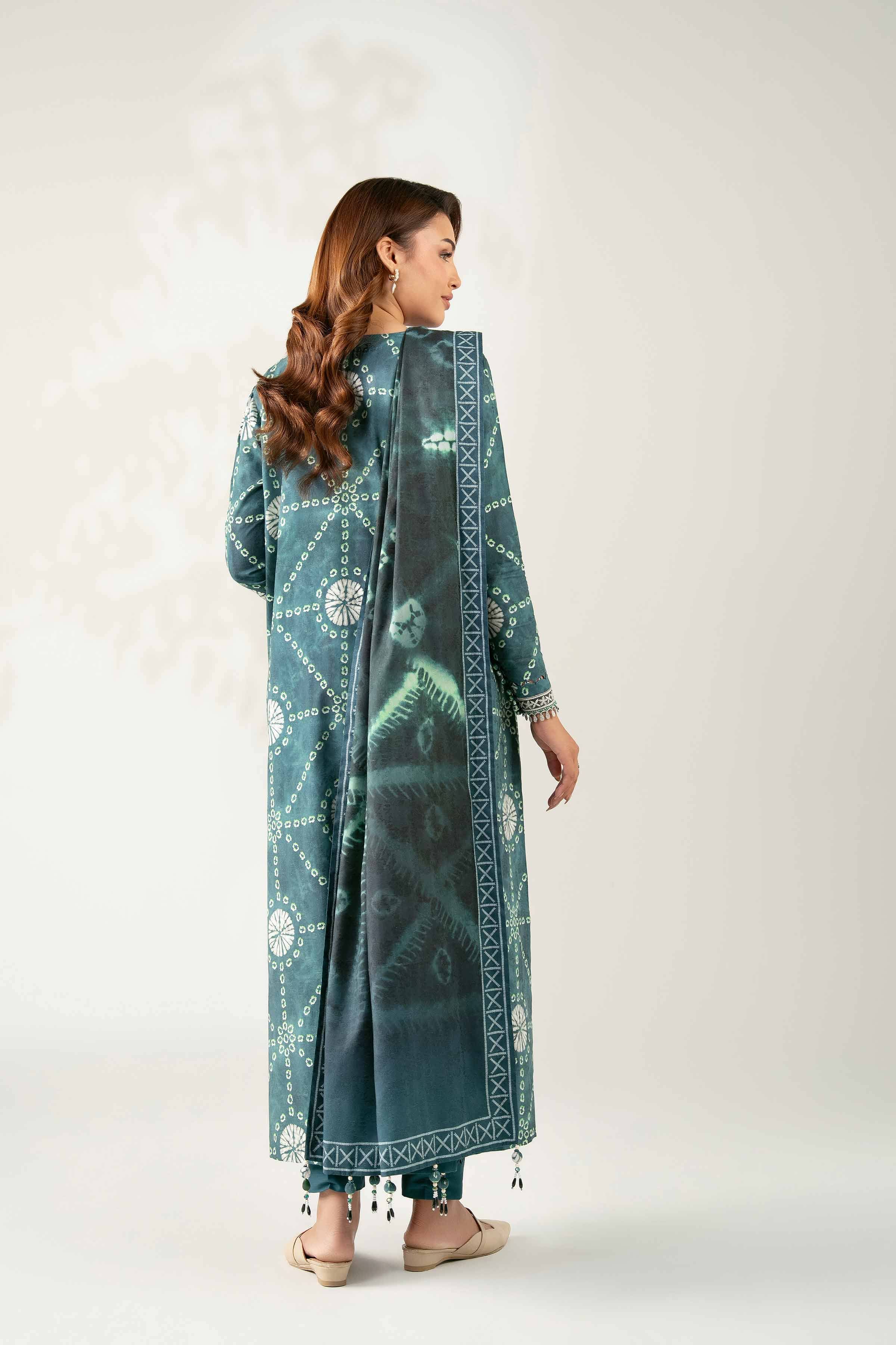 3 Piece - Digital Printed Embroidered Suit - 42502895