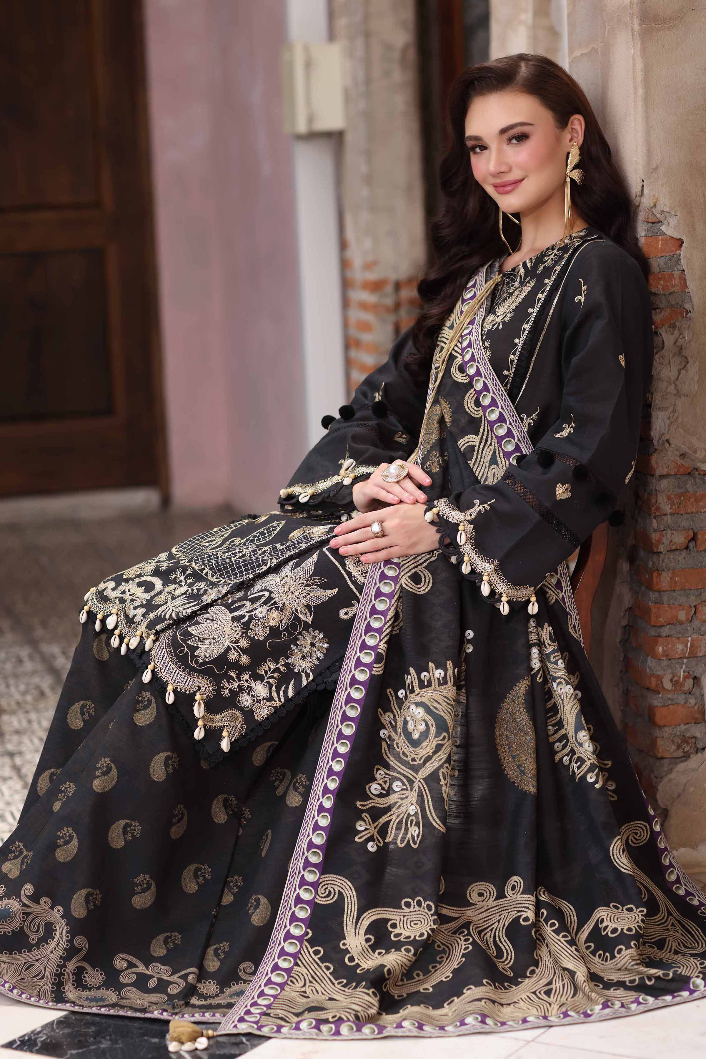 3 Piece - Digital Printed Embroidered Suit - 42502909