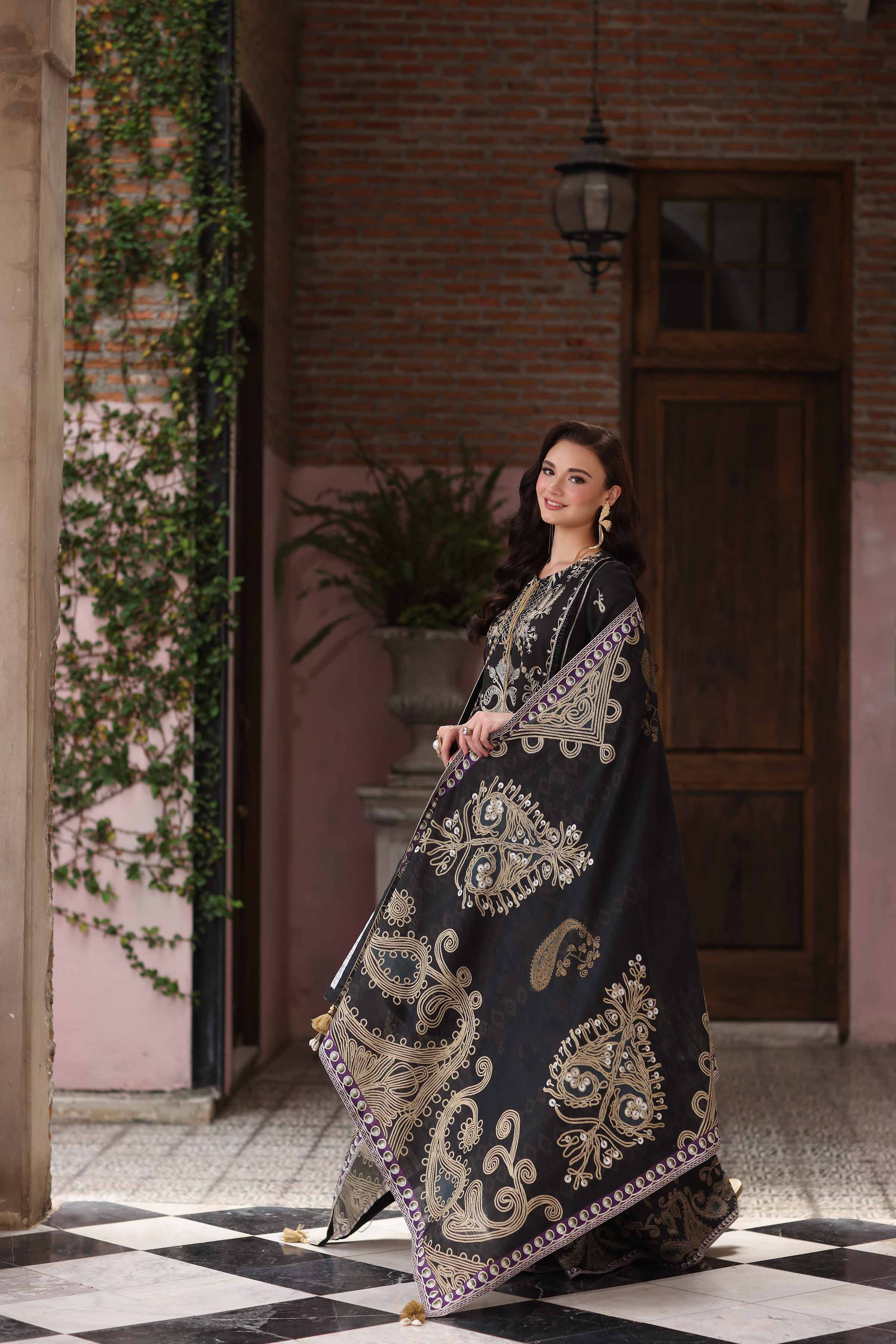 3 Piece - Digital Printed Embroidered Suit - 42502909