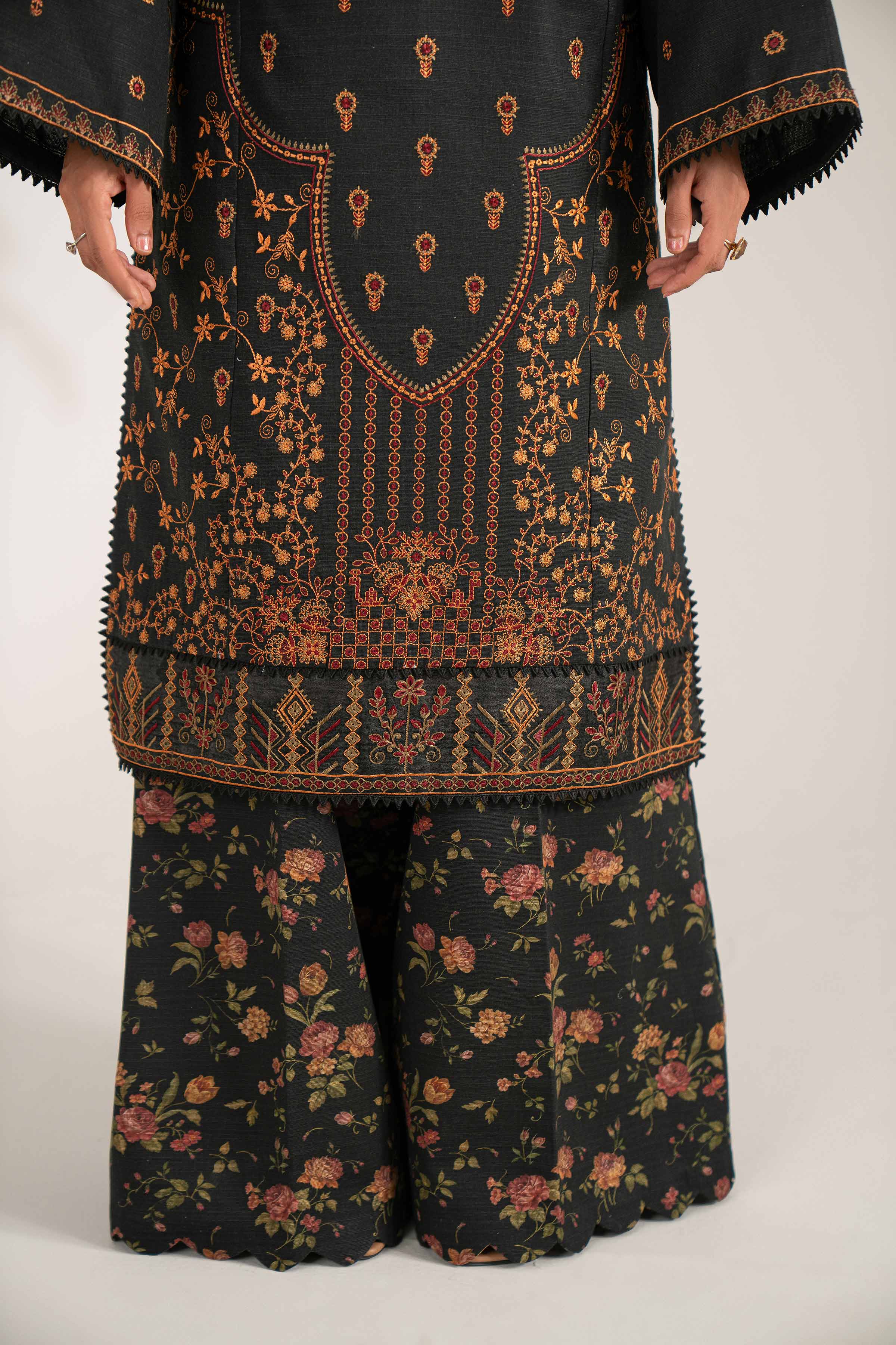 3 Piece - Digital Printed Embroidered Suit - 42502911