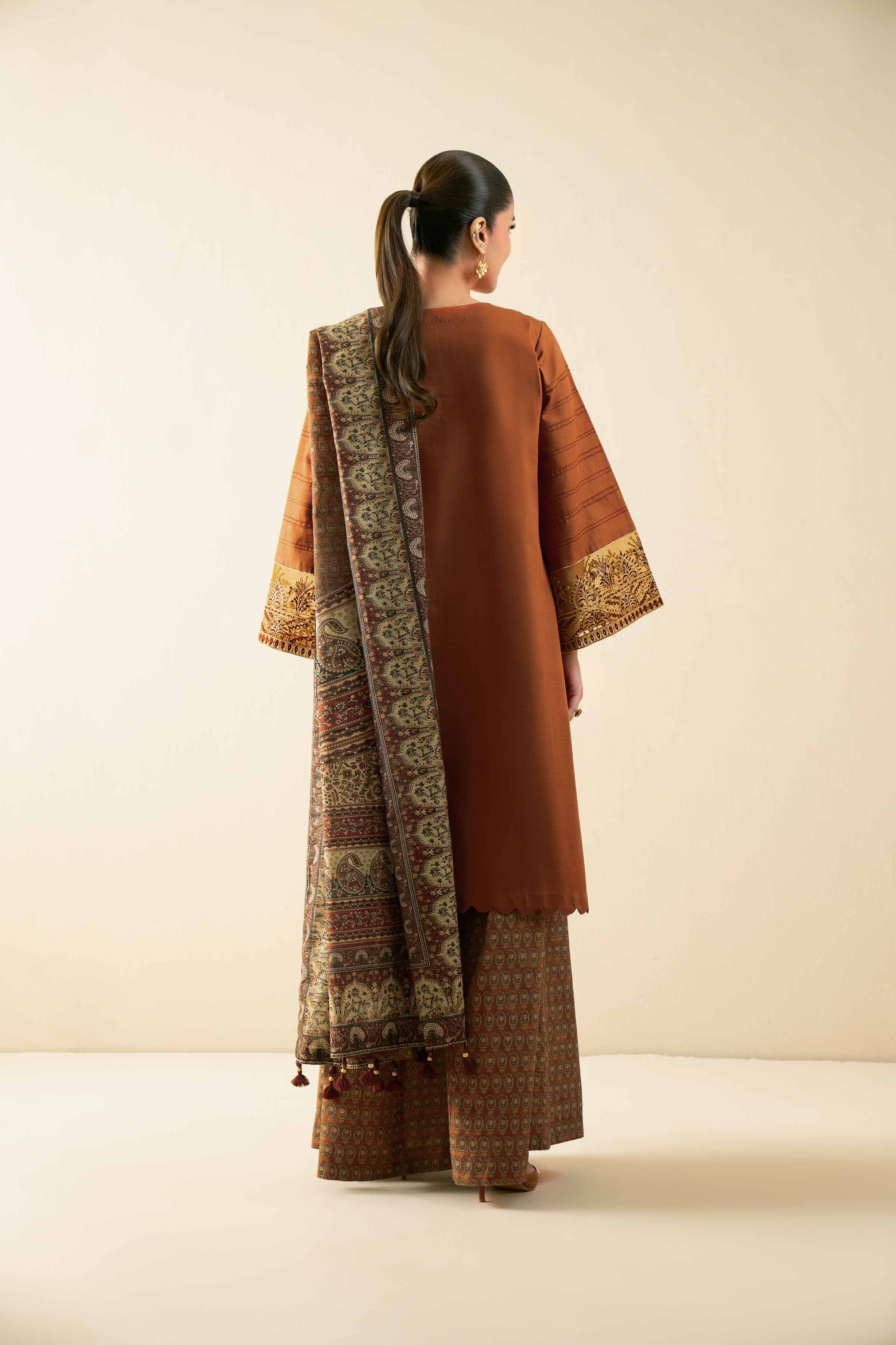 3 Piece - Digital Printed Embroidered Suit - 42502912