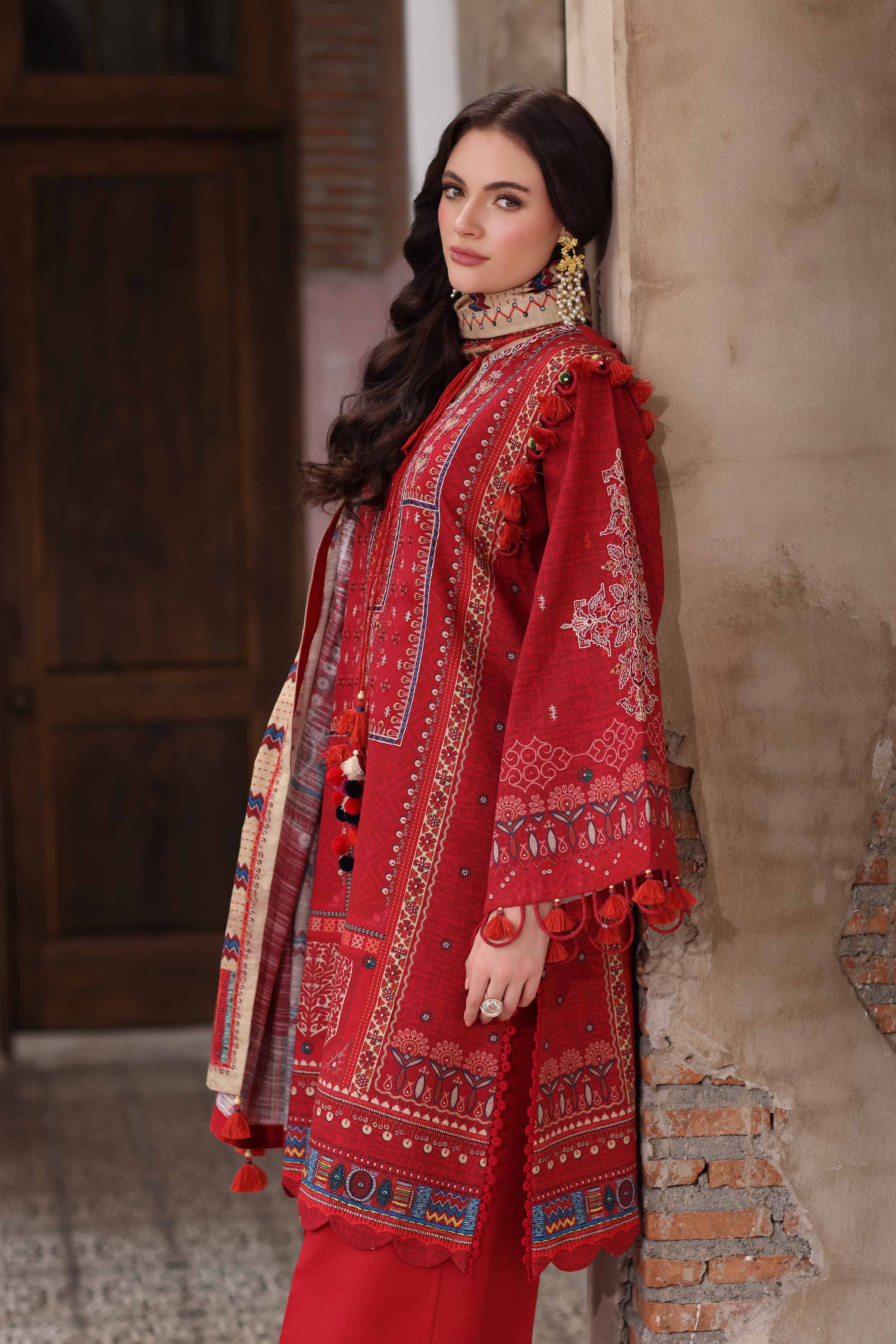 3 Piece - Digital Printed Embroidered Suit - 42502915