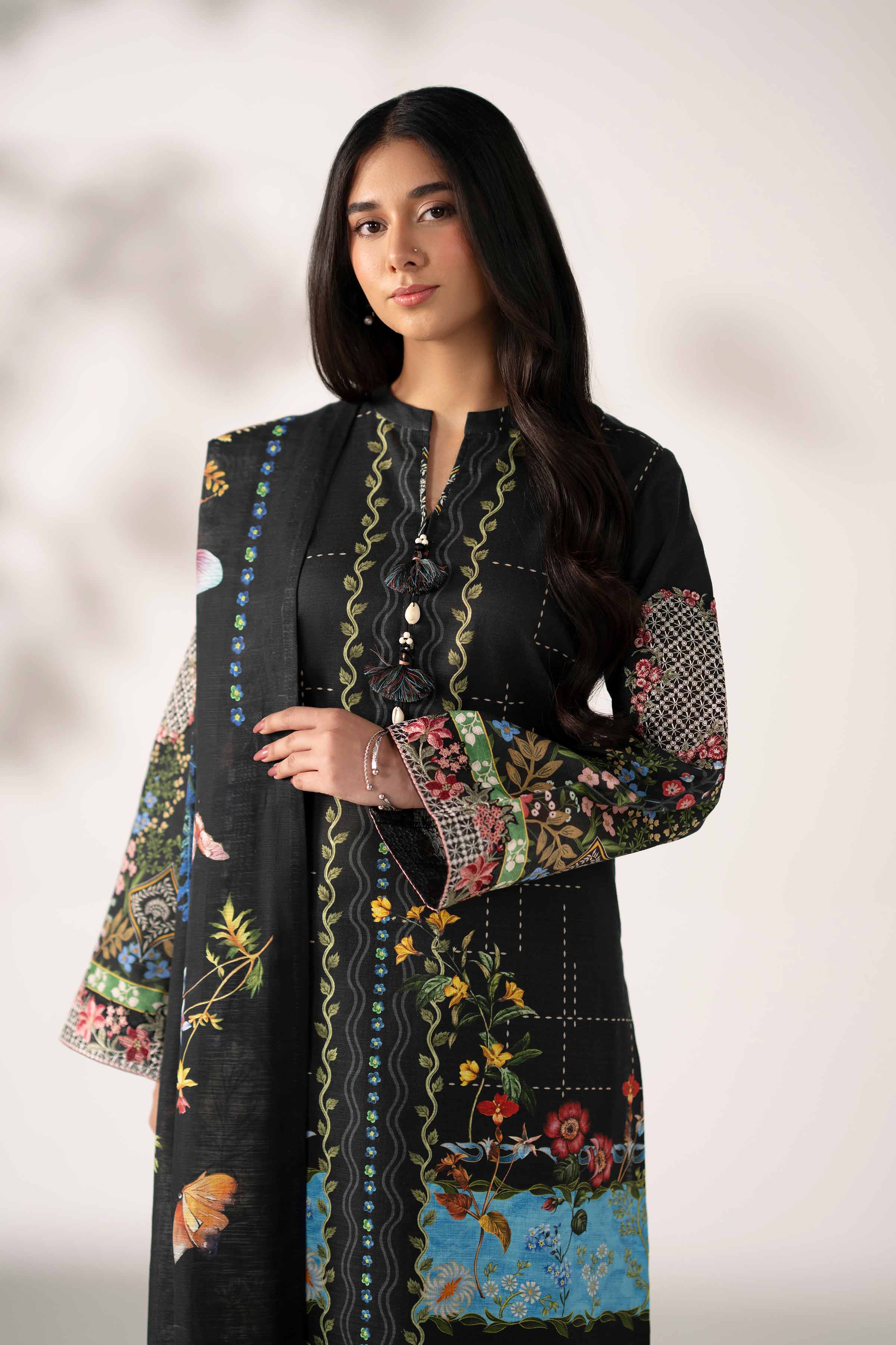 3 Piece - Digital Printed Embroidered Suit - 42502916