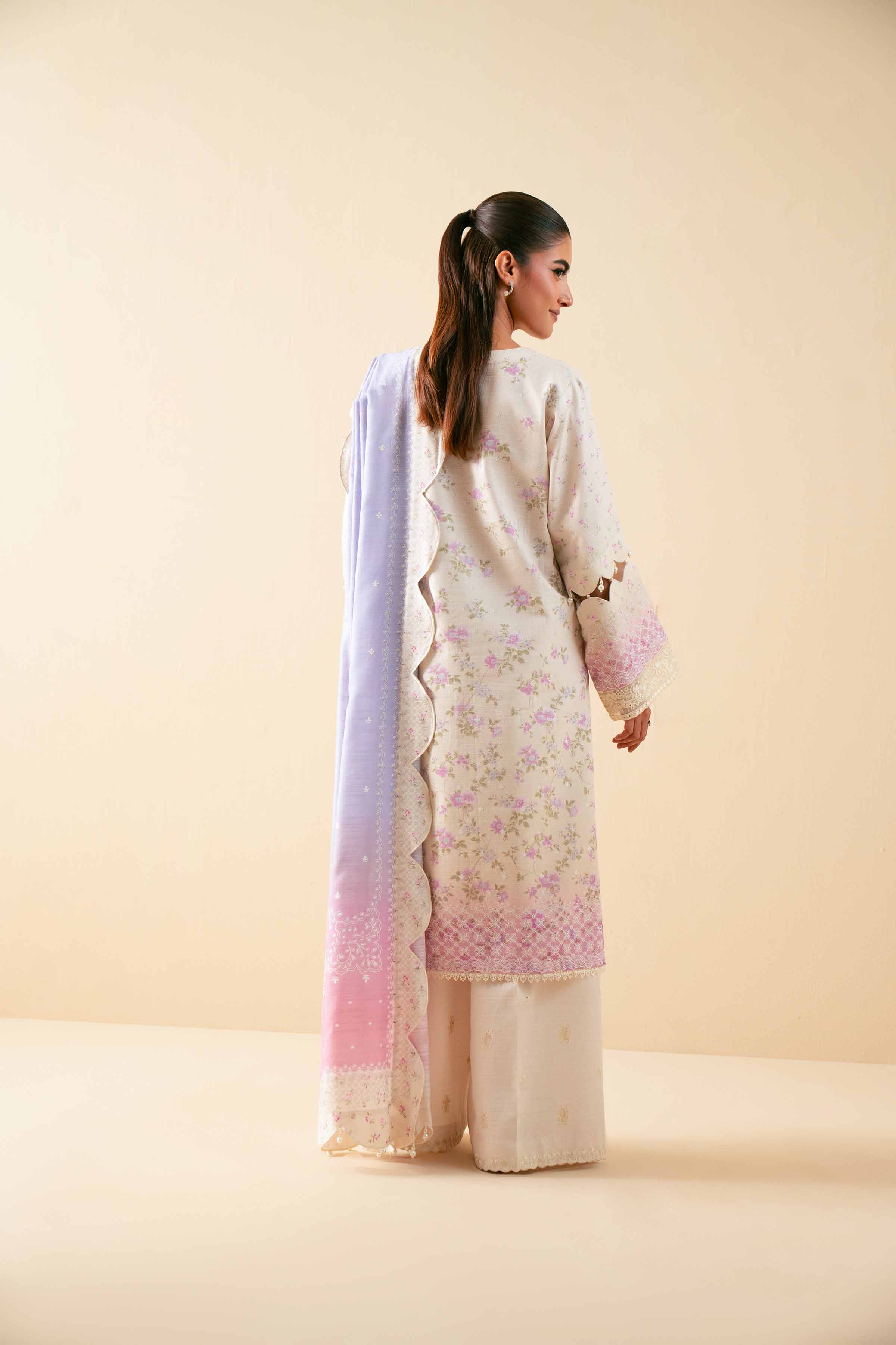 3 Piece - Digital Printed Embroidered Suit - 42502919