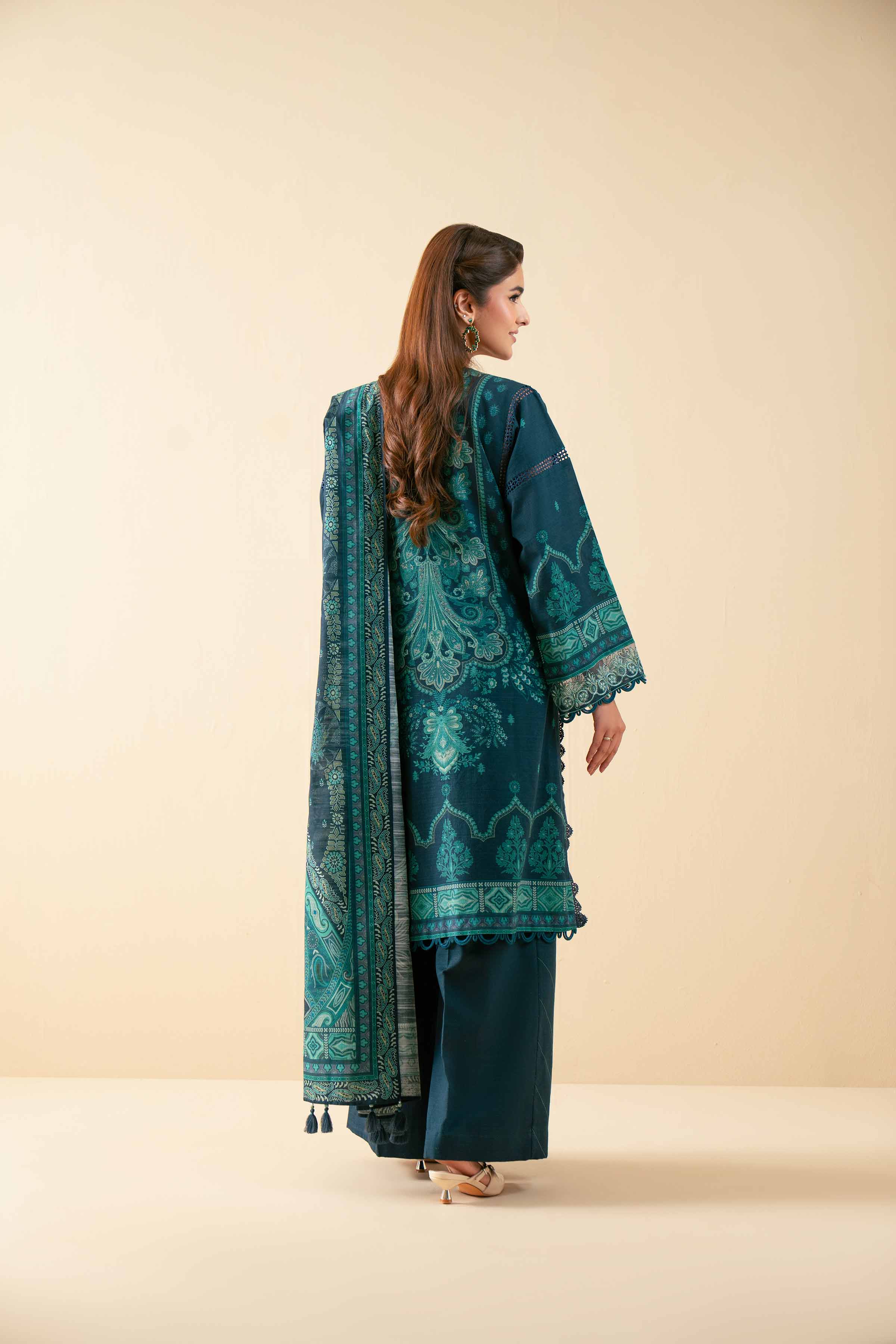 3 Piece - Digital Printed Embroidered Suit - 42502922