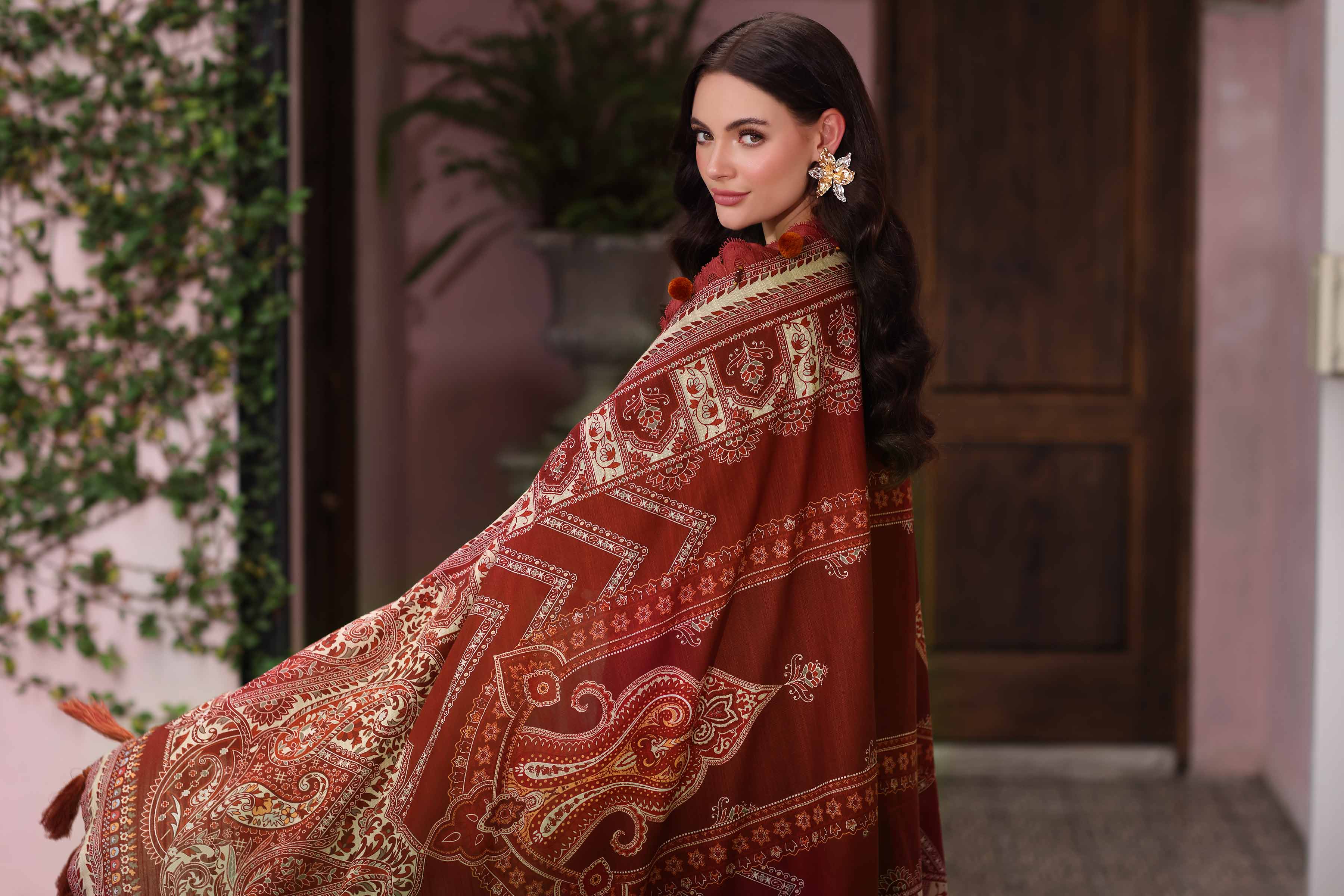 3 Piece - Digital Printed Embroidered Suit - 42502923