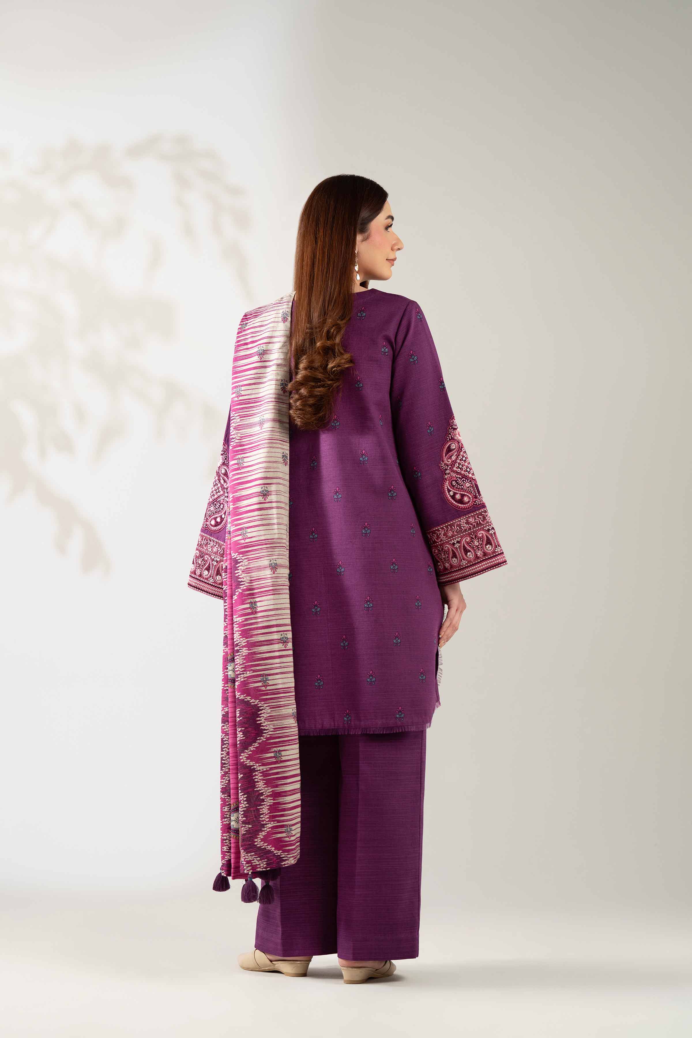 3 Piece - Printed Embroidered Suit - 42502940