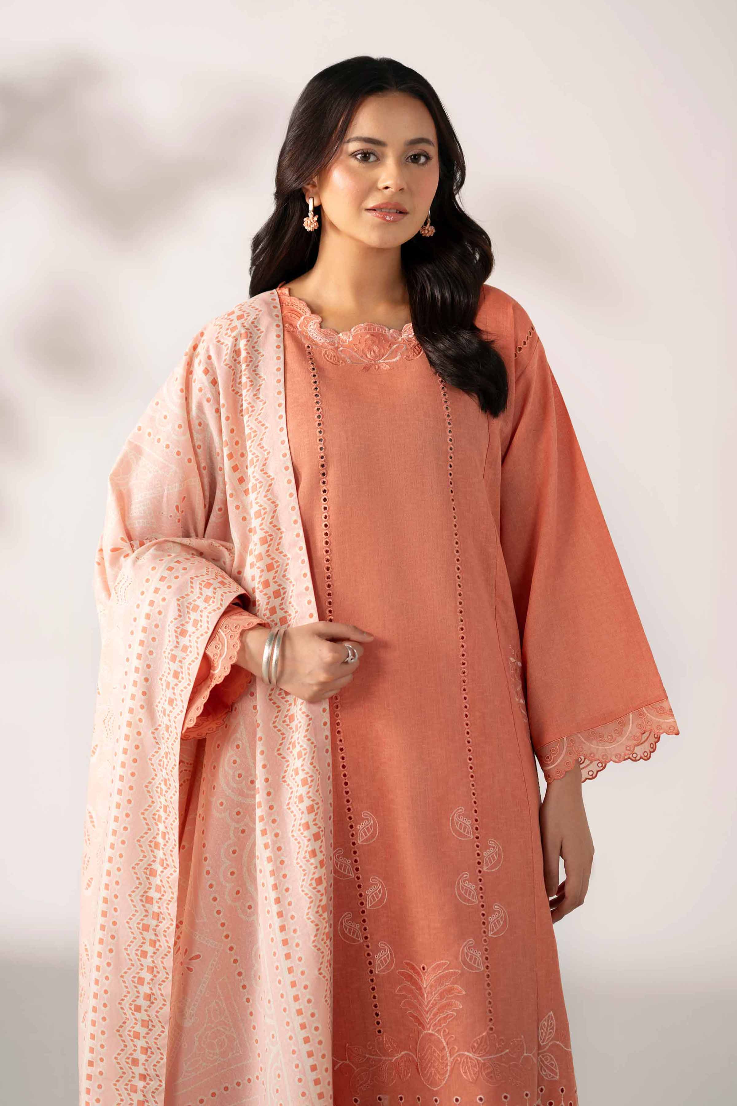 3 Piece - Printed Embroidered Suit - 42502956