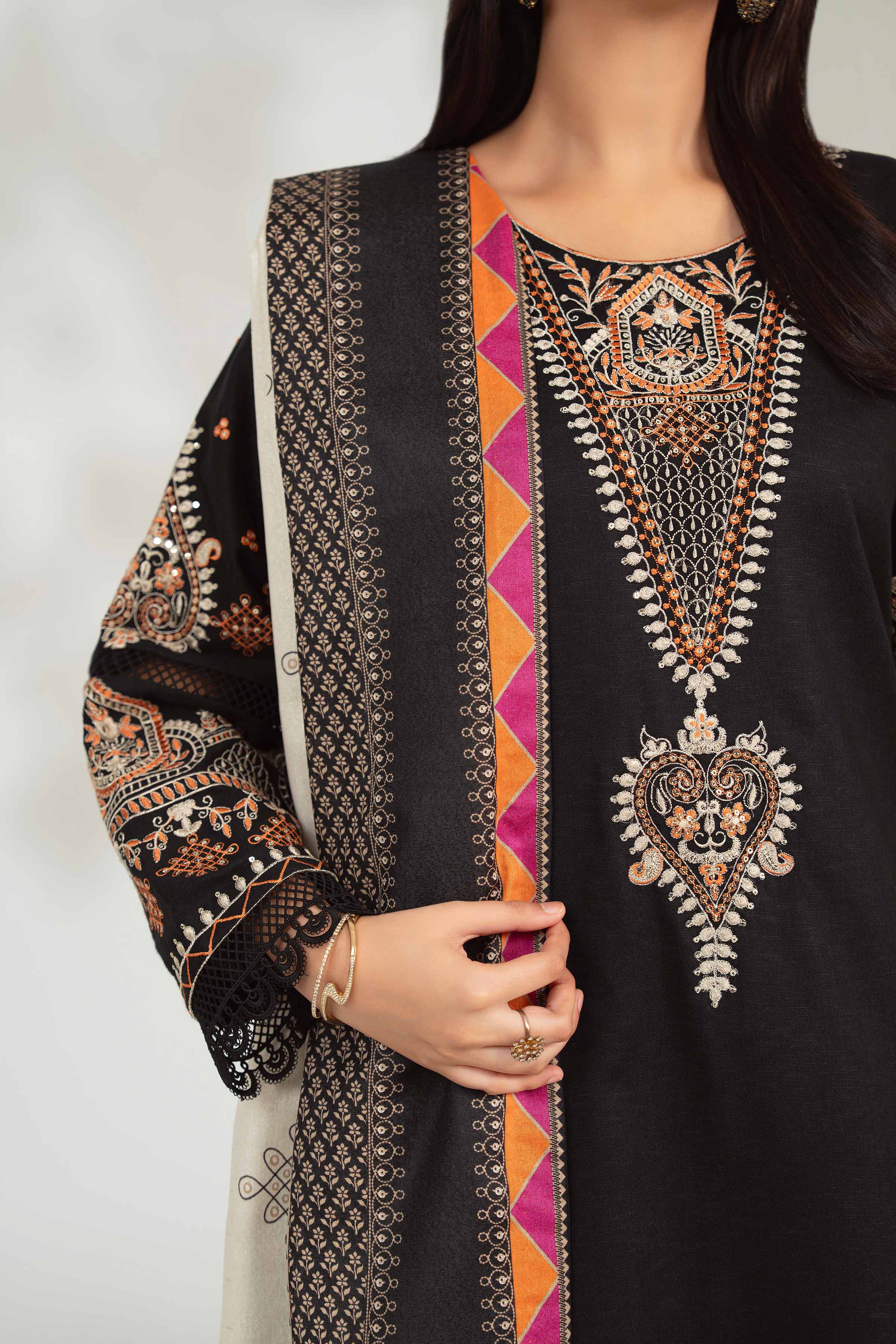 3 Piece - Printed Embroidered Suit - 42502958