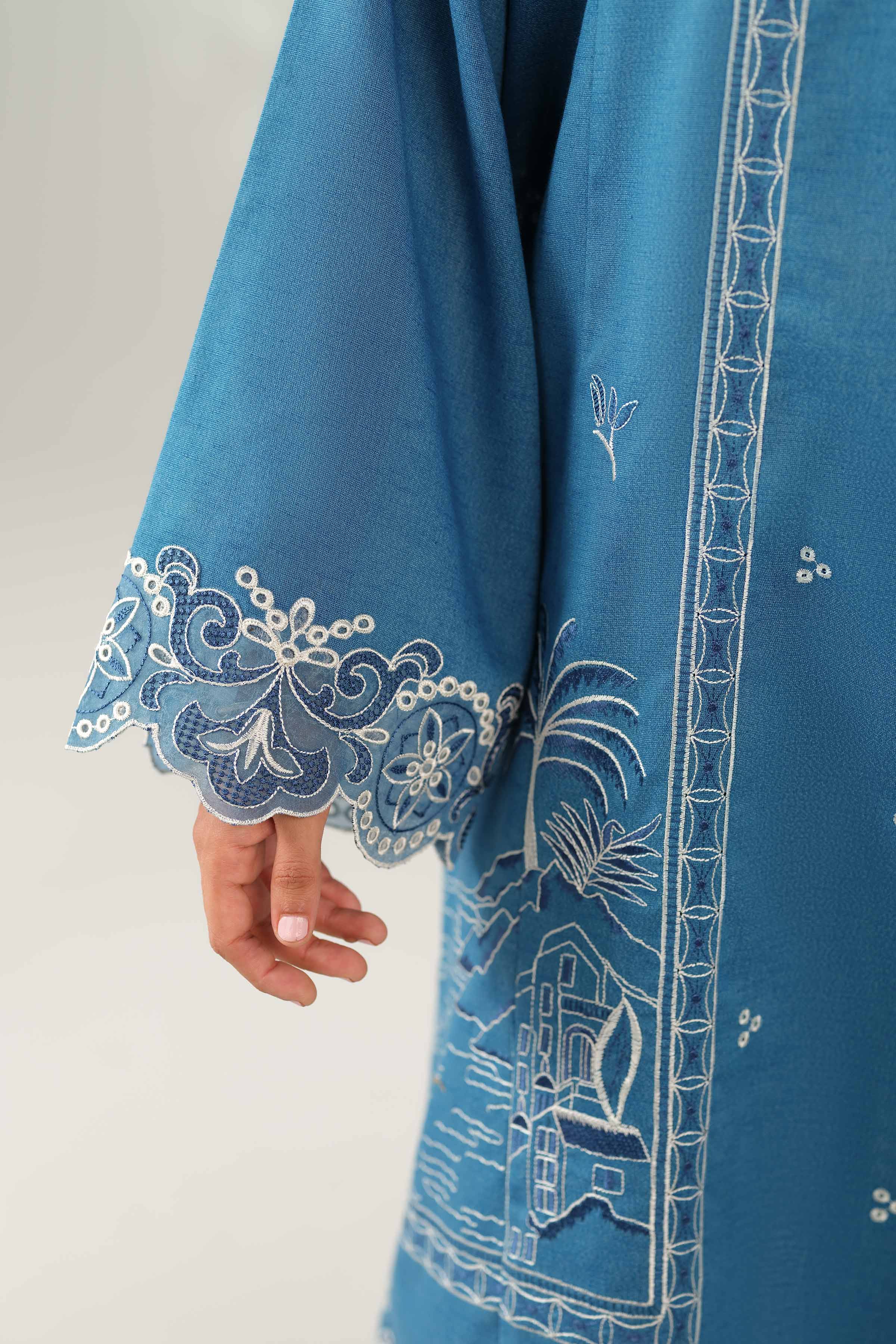 3 Piece - Printed Embroidered Suit - 42502959