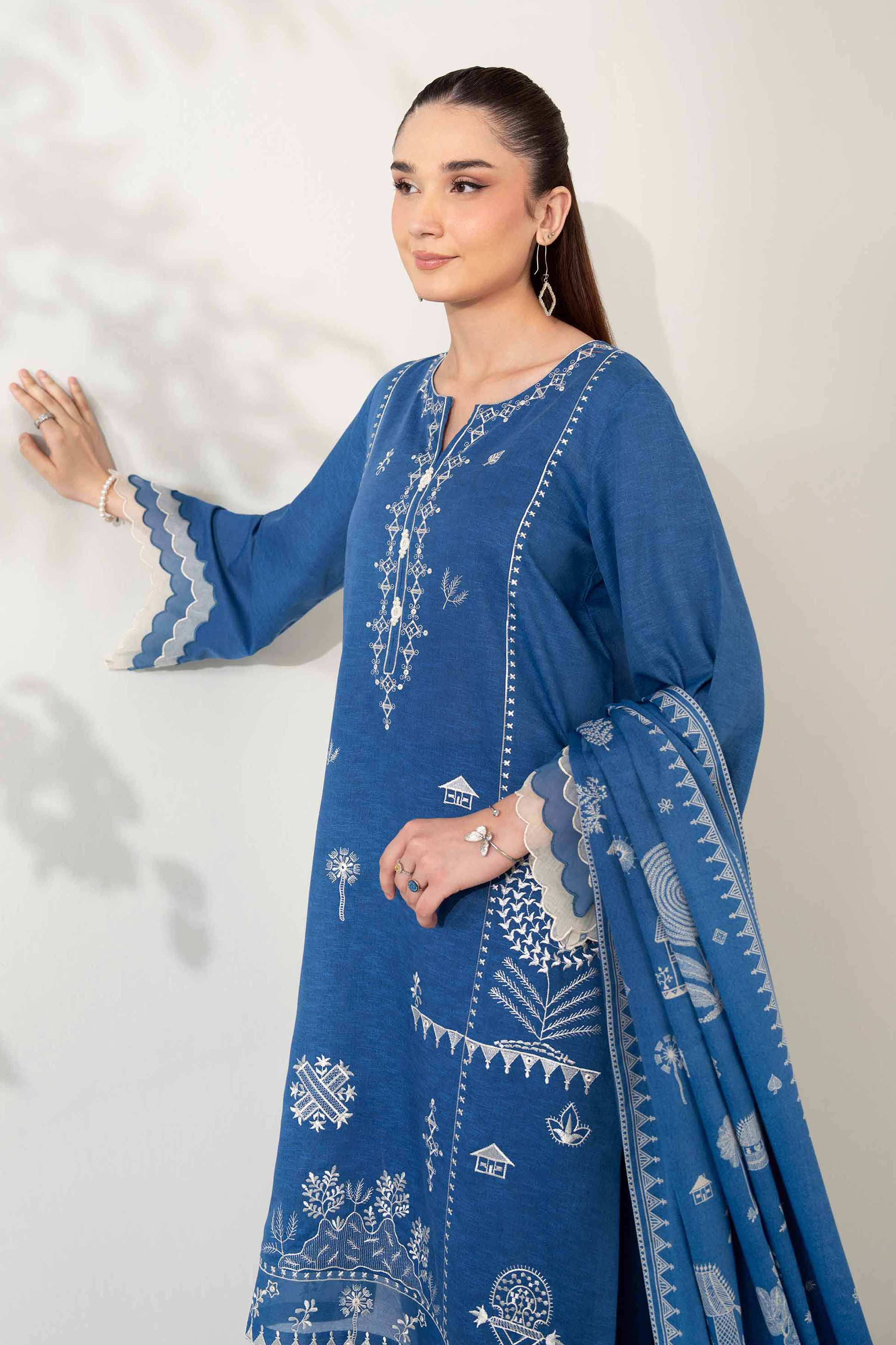 3 Piece - Printed Embroidered Suit - 42502962