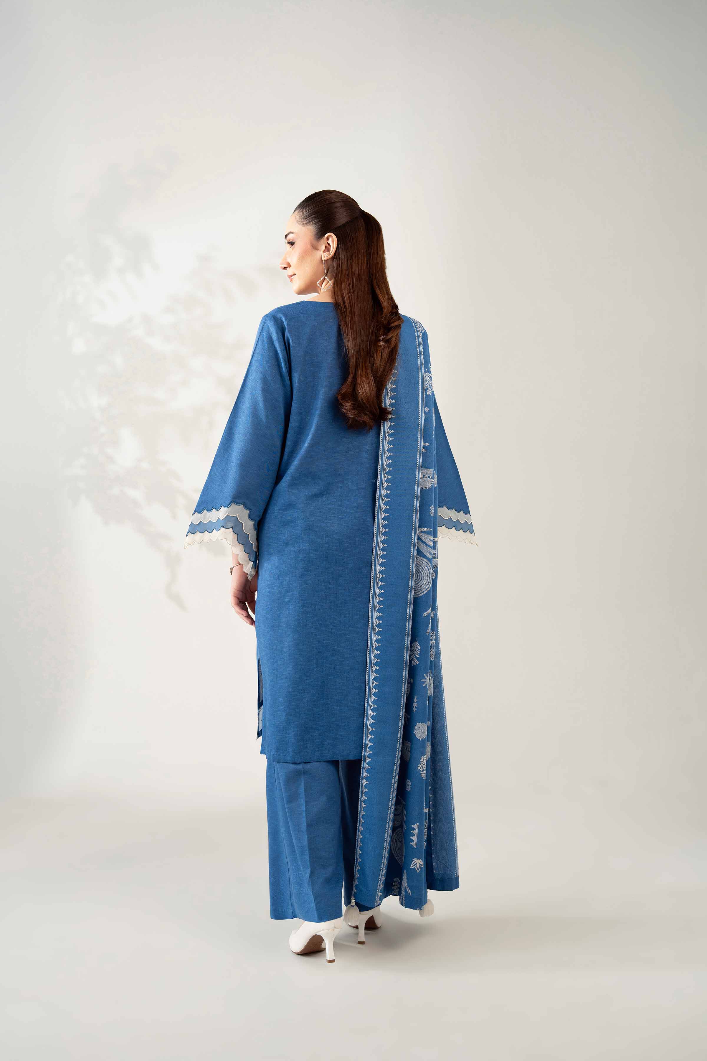 3 Piece - Printed Embroidered Suit - 42502962