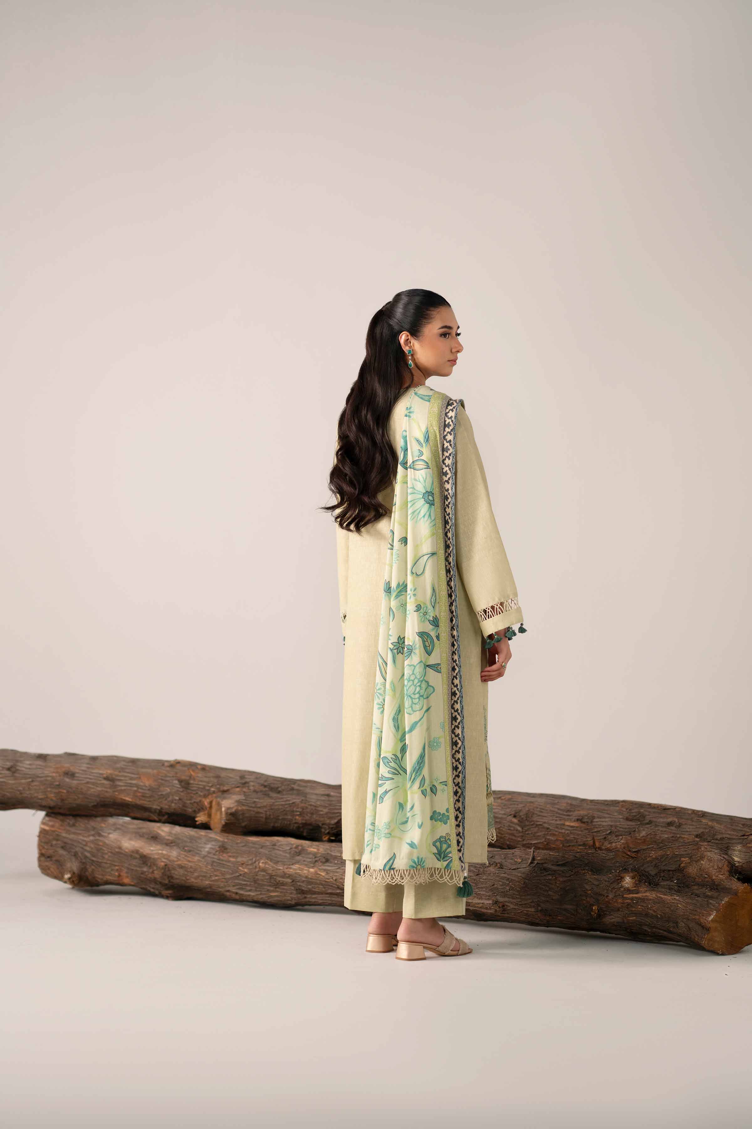 3 Piece - Digital Printed Embroidered Suit - 42502976