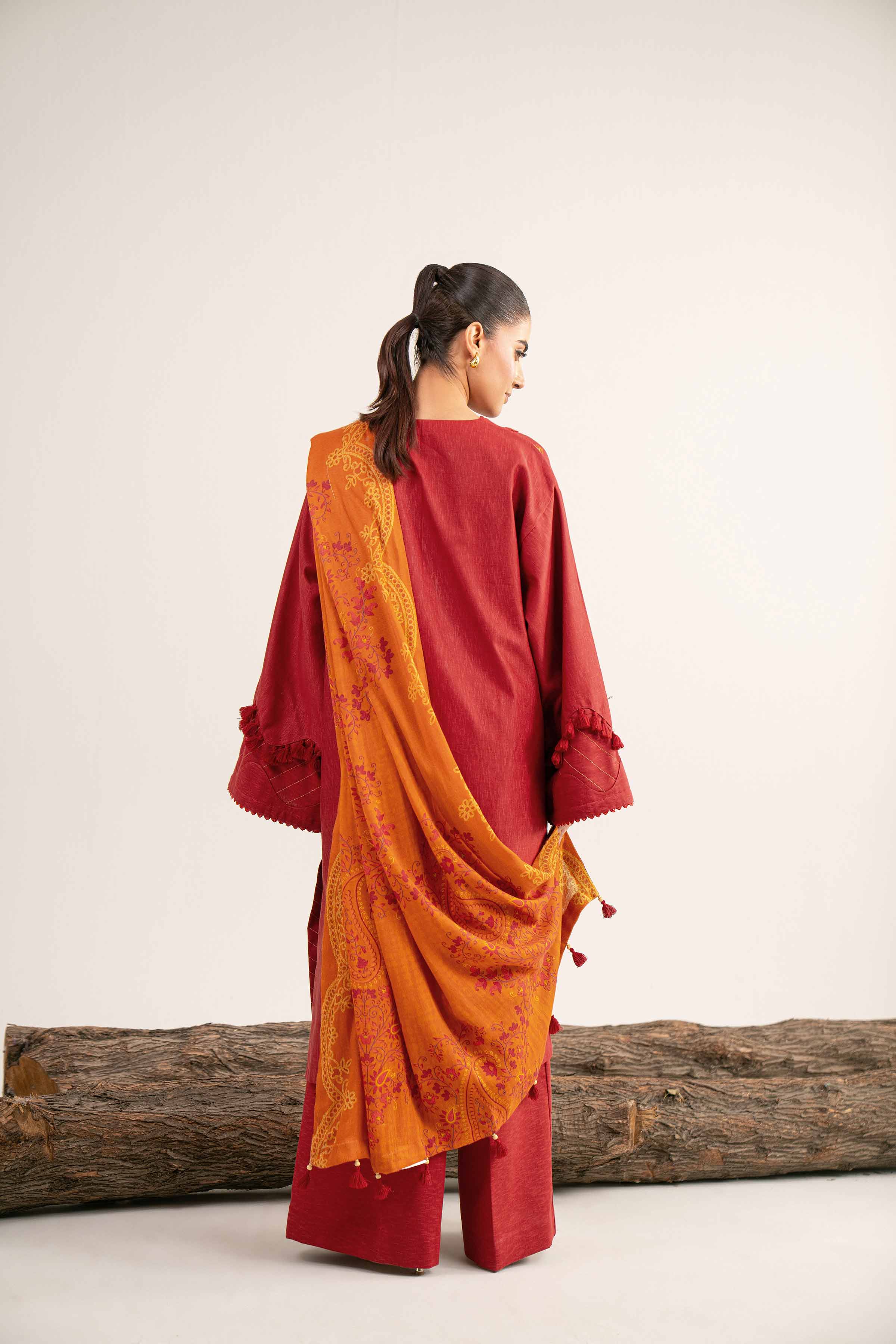 3 Piece - Digital Printed Embroidered Suit - 42502983