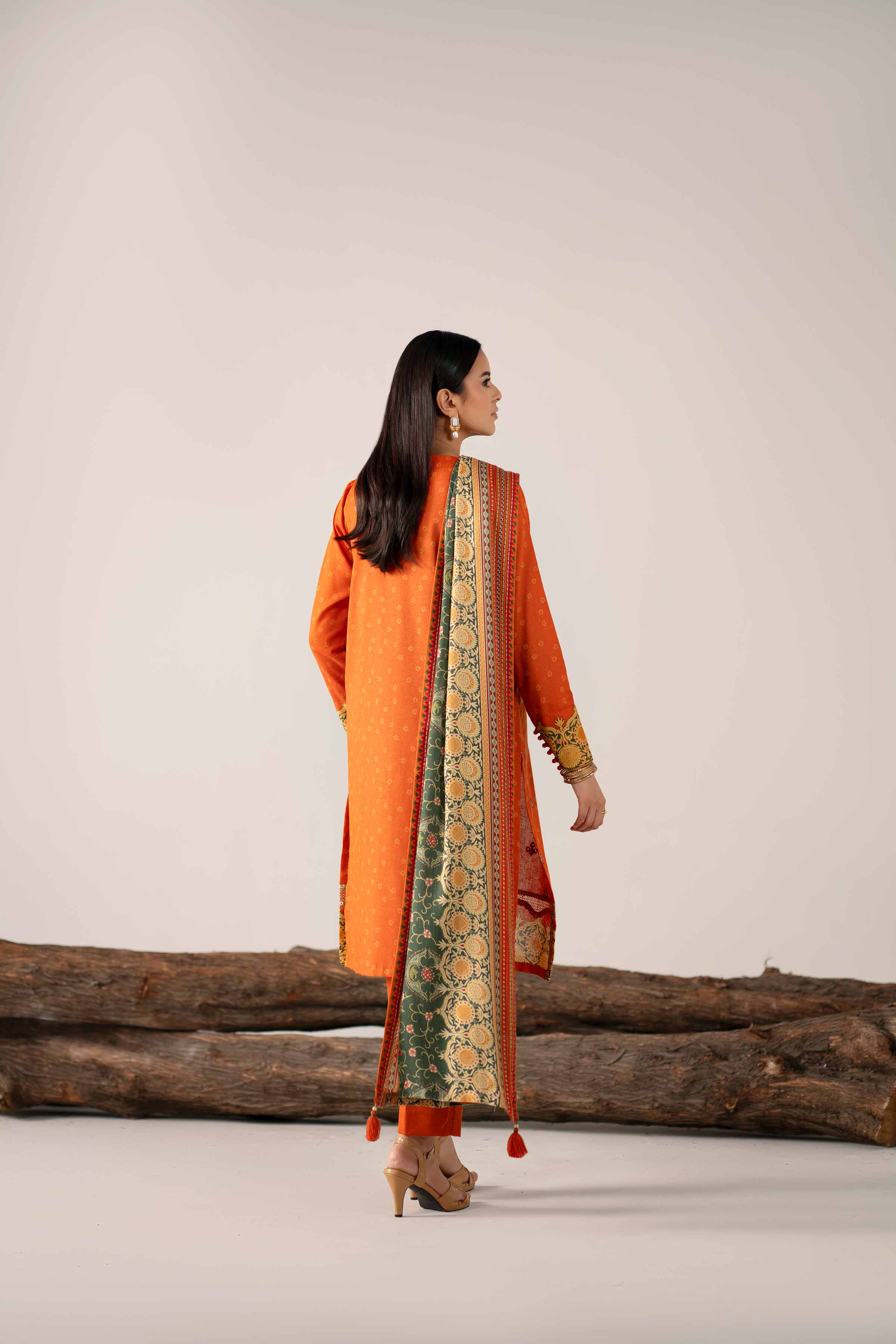 3 Piece - Digital Printed Embroidered Suit - 42502985