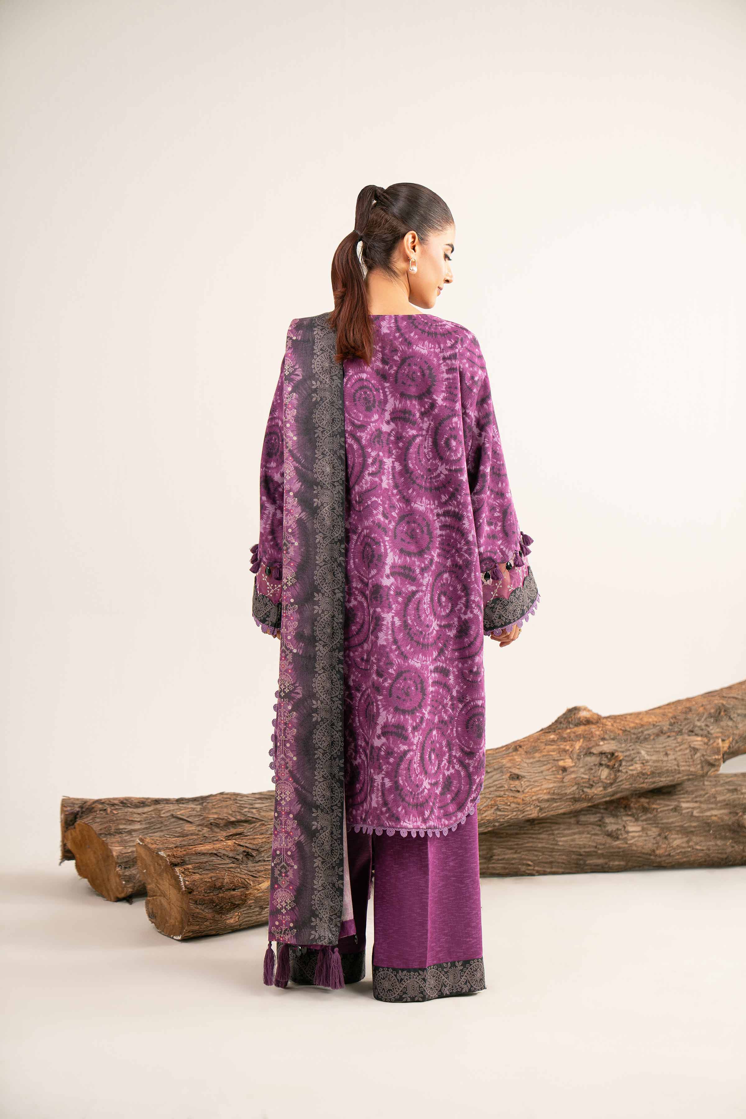 3 Piece - Digital Printed Embroidered Suit - 42502990