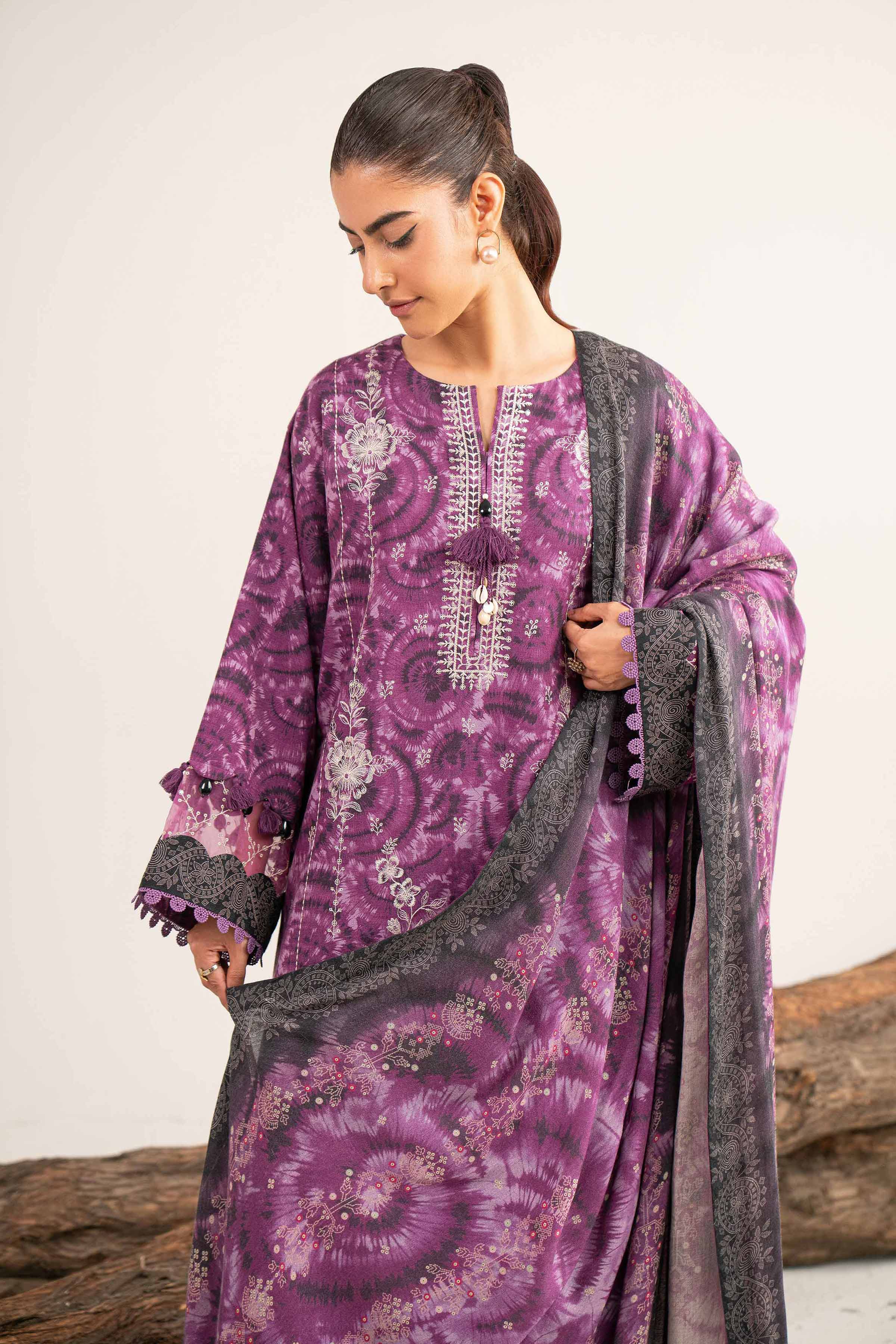 3 Piece - Digital Printed Embroidered Suit - 42502990