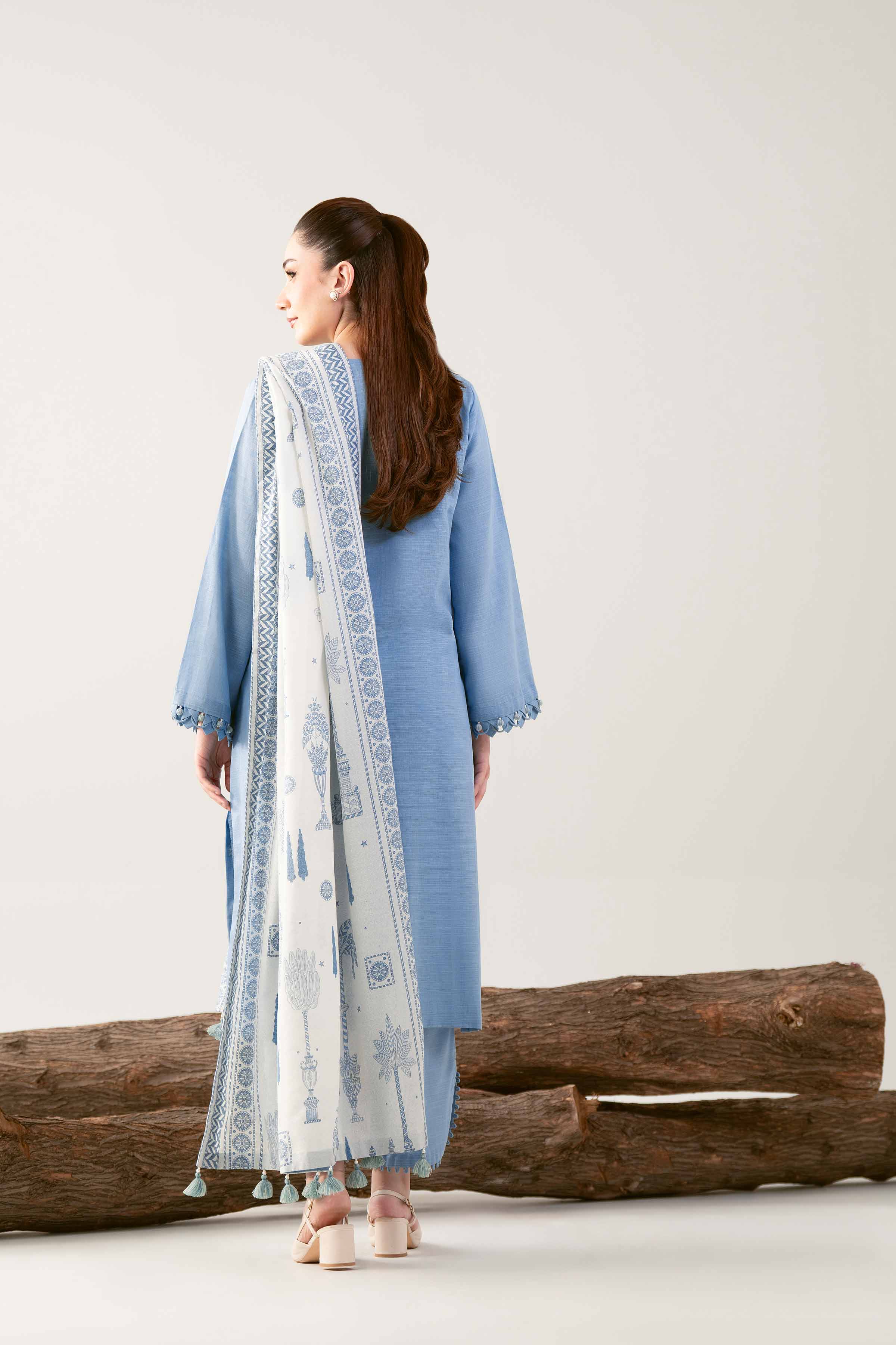 3 Piece - Printed Embroidered Suit - 42503516