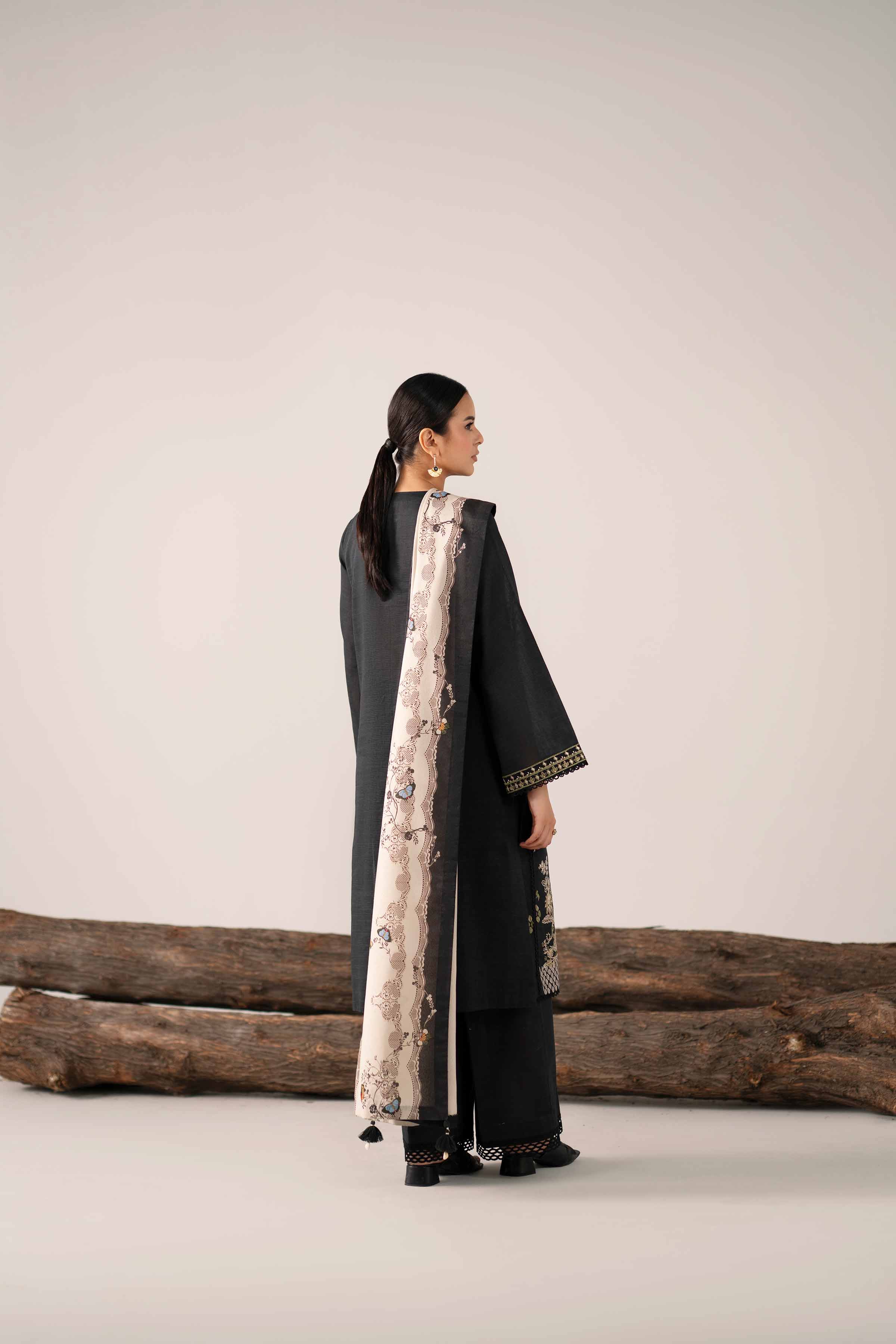 3 Piece - Printed Embroidered Suit - 42503517