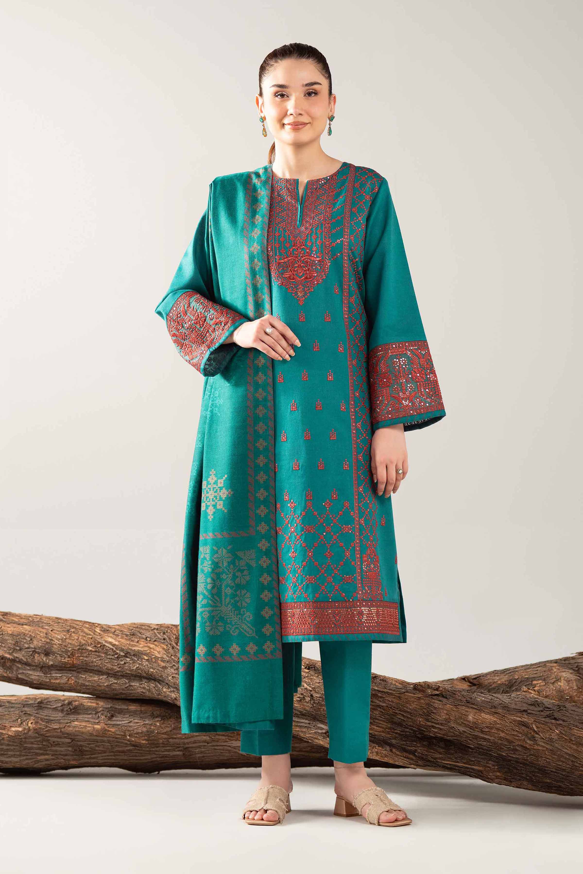 3 Piece - Embroidered Suit - 42503574