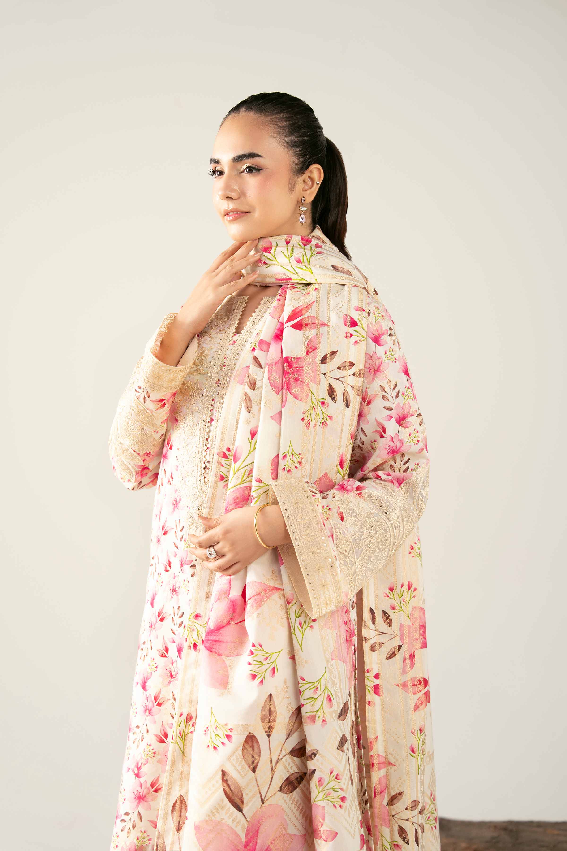 3 Piece - Digital Printed Embroidered Suit - 42503601