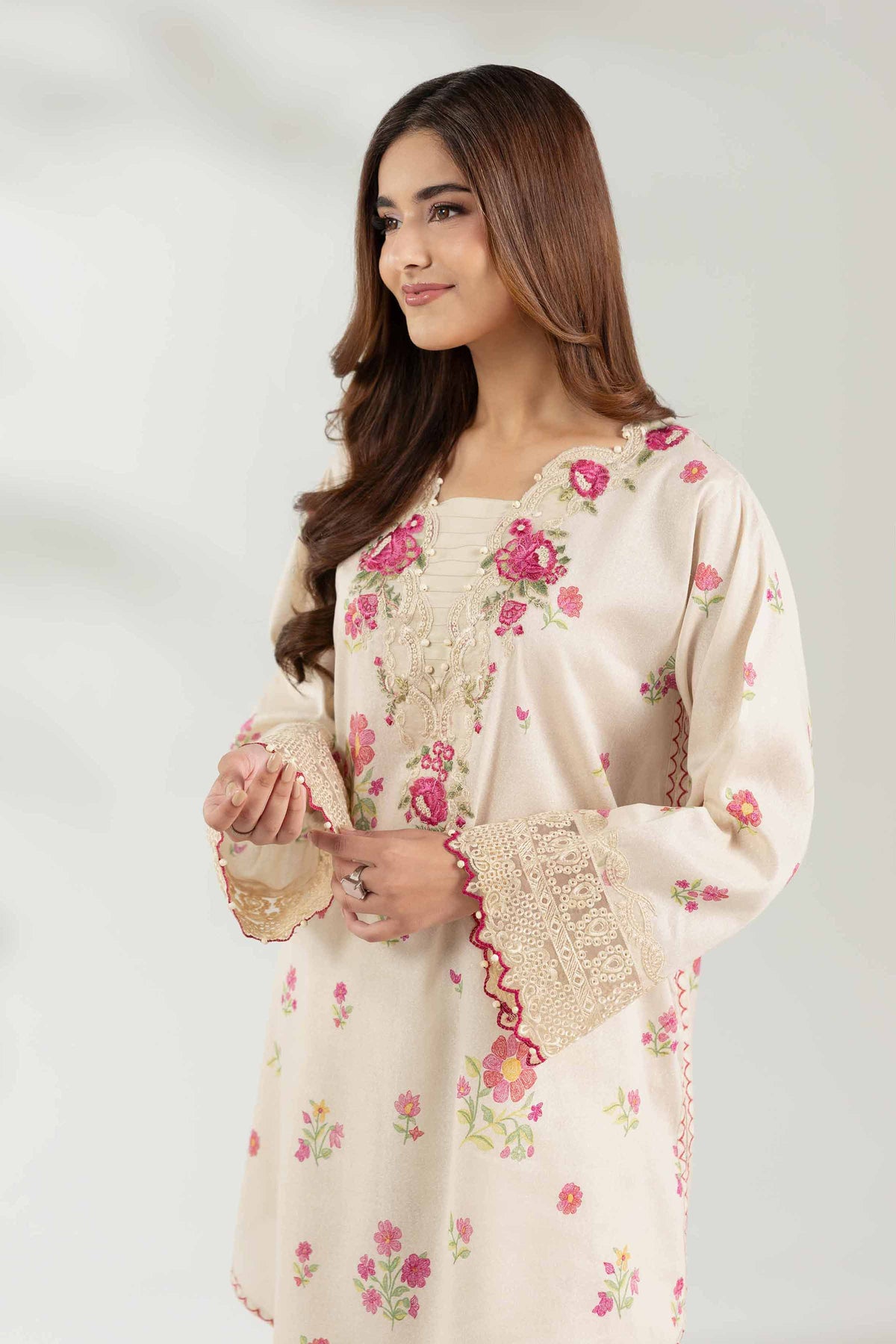 2 Piece - Printed Embroidered Suit - 42503613