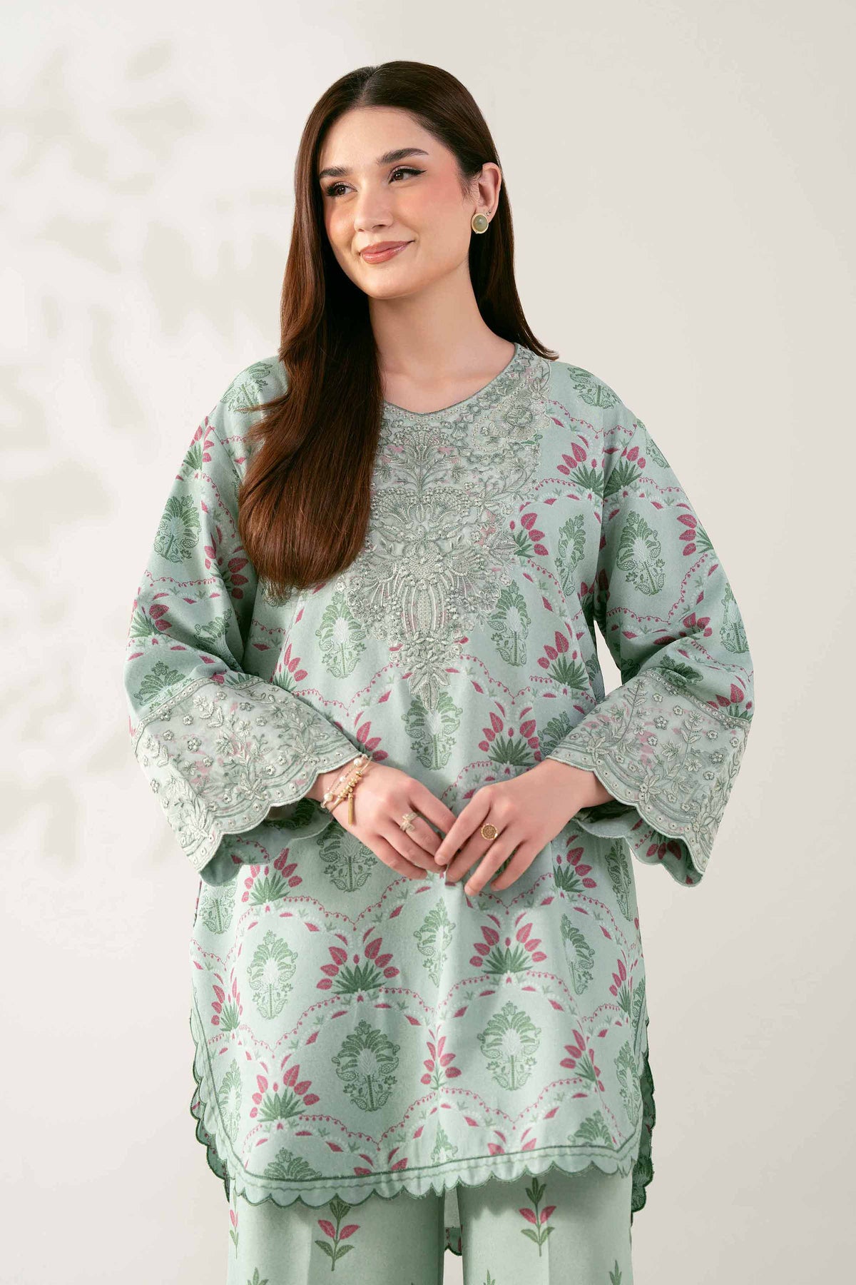 2 Piece - Printed Embroidered Suit - 42503614