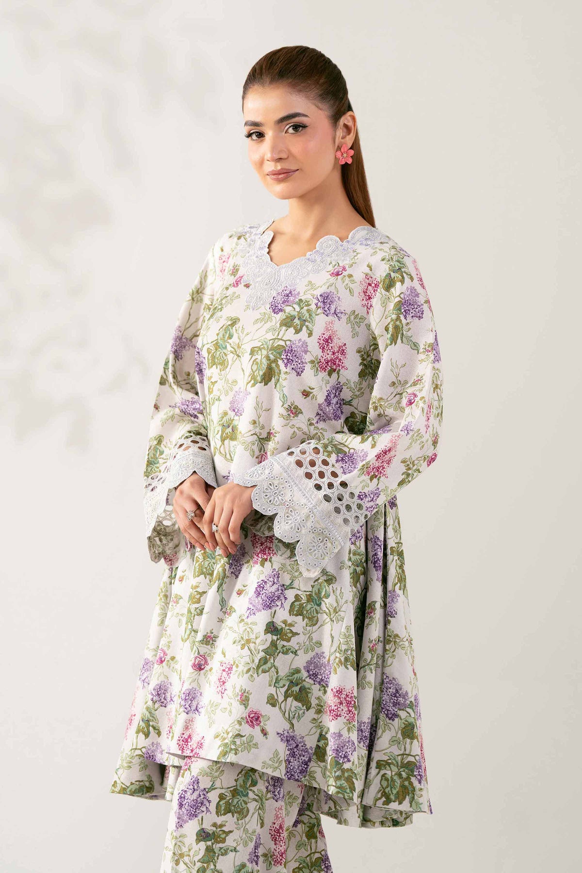 2 Piece - Printed Embroidered Suit - 42503615