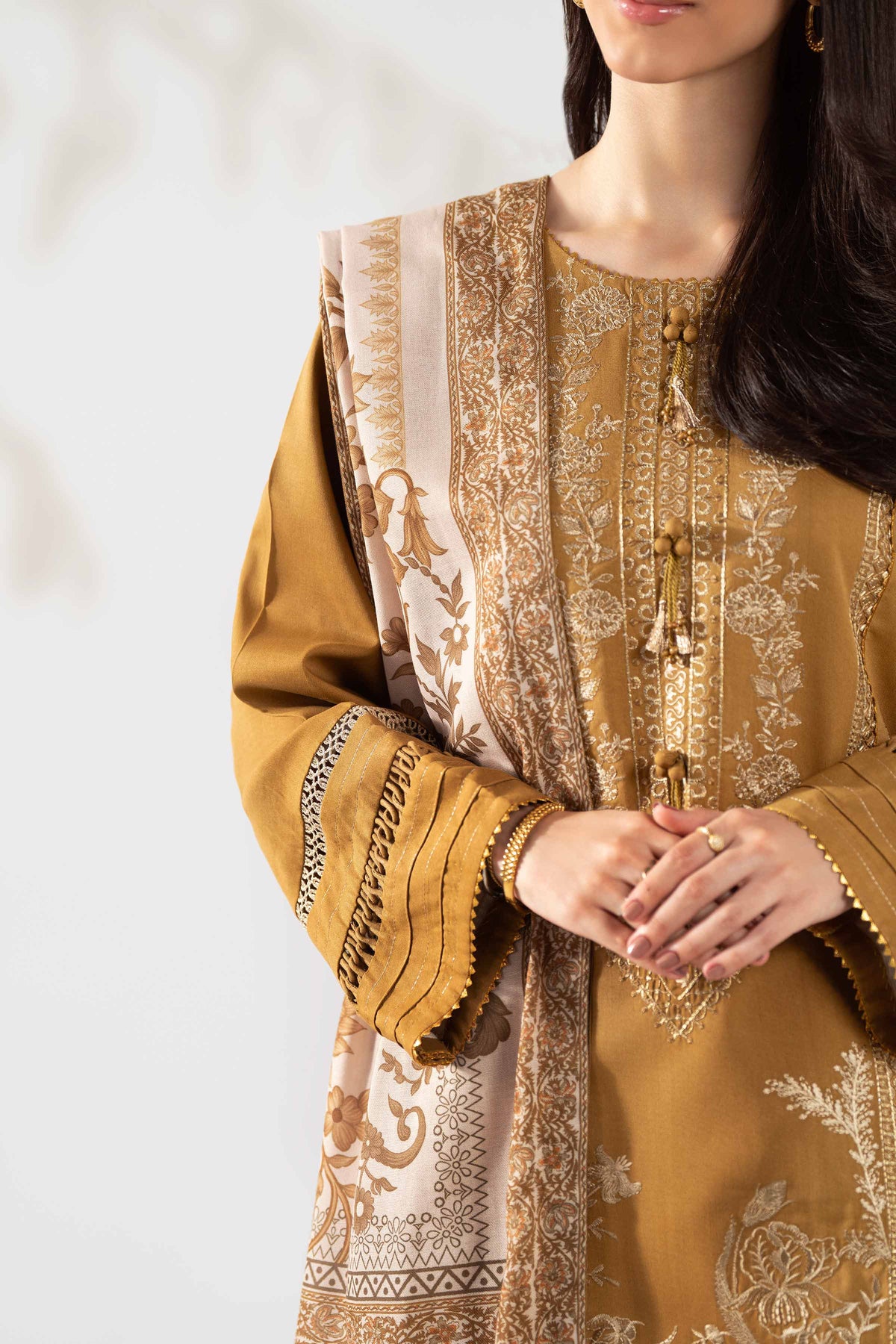 3 Piece - Digital Printed Embroidered Suit - 42503683