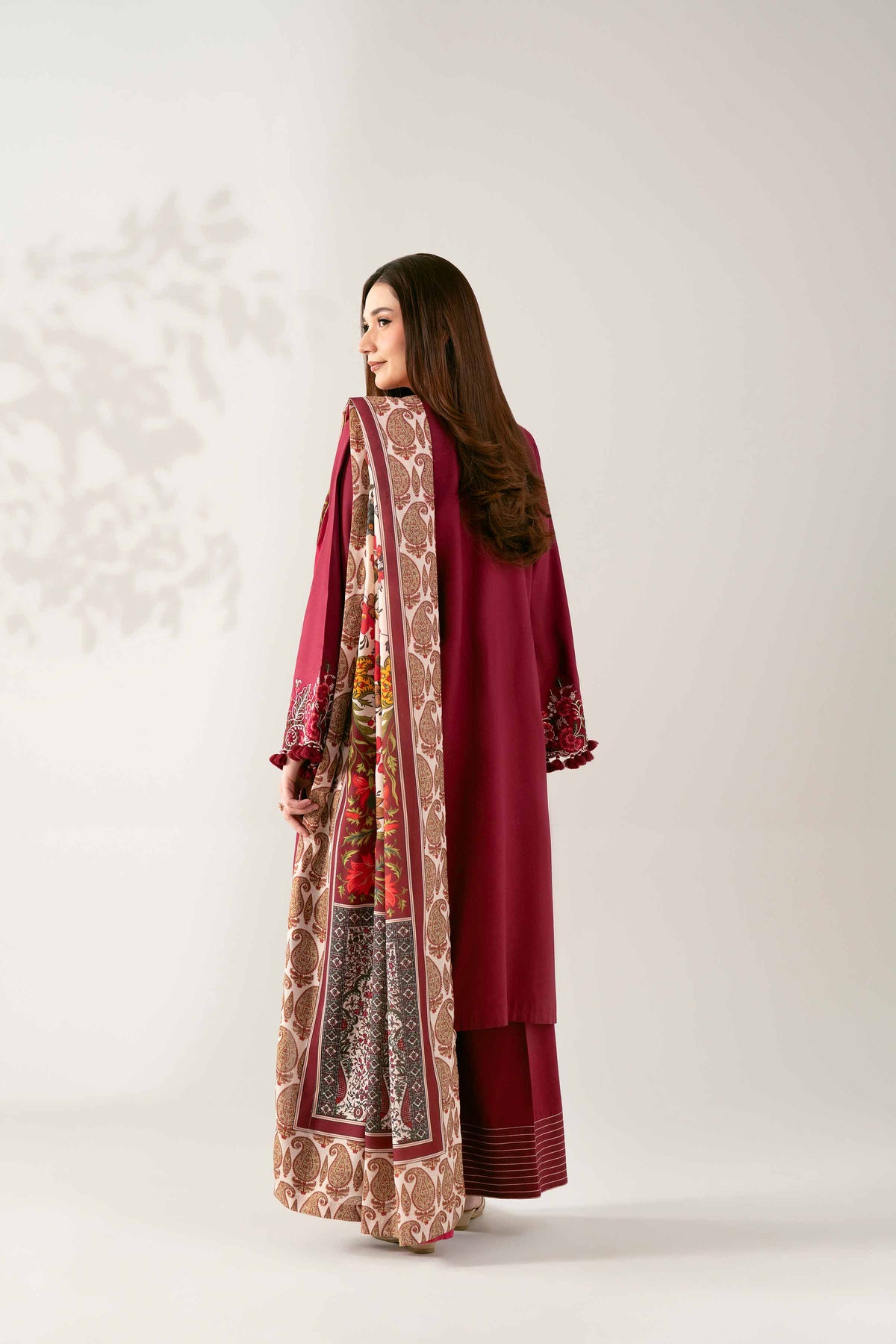 3 Piece - Digital Printed Embroidered Suit - 42503684