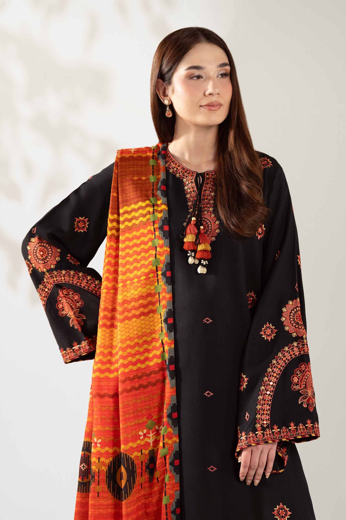 3 Piece - Digital Printed Embroidered Suit - 42503685