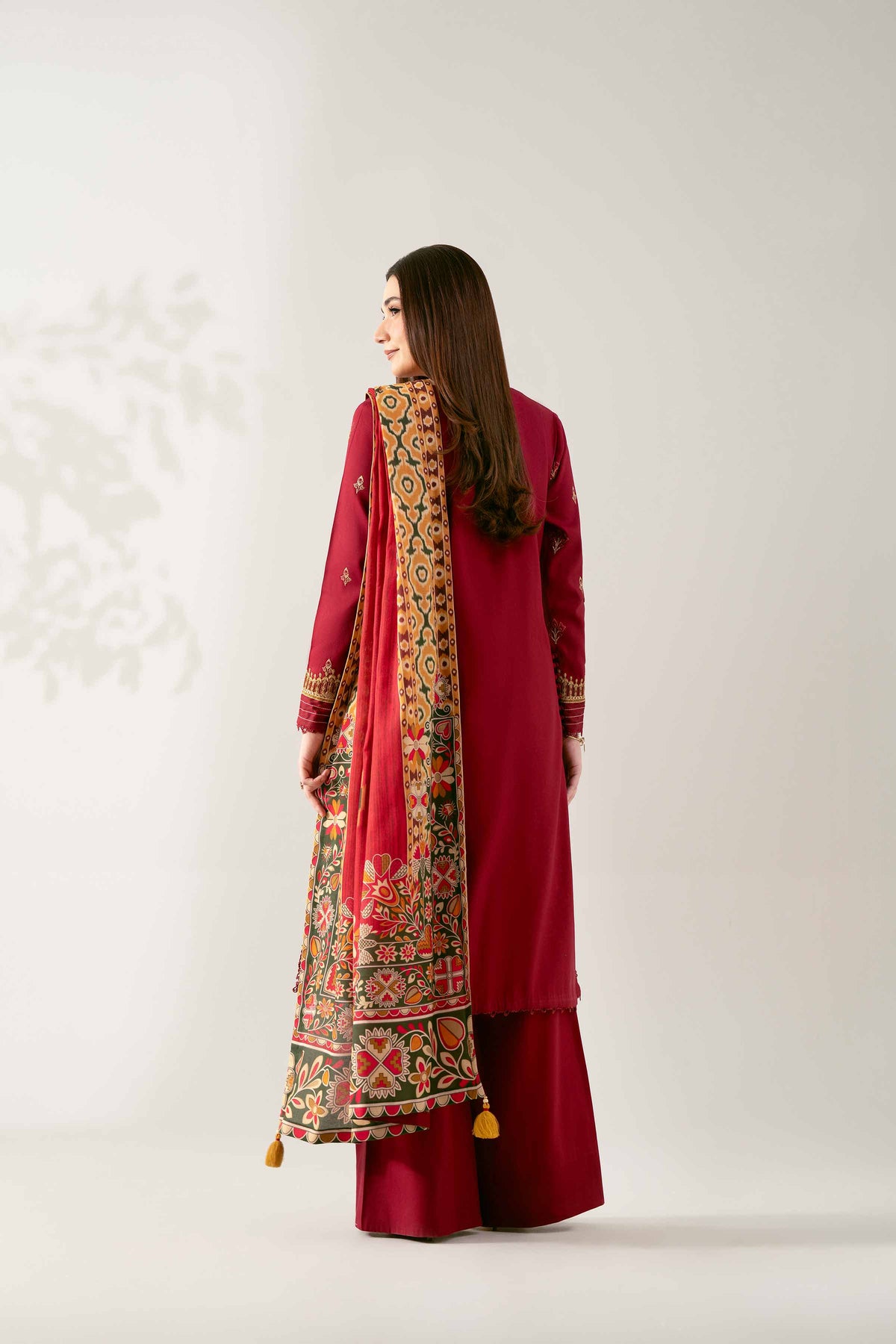 3 Piece - Digital Printed Embroidered Suit - 42503687