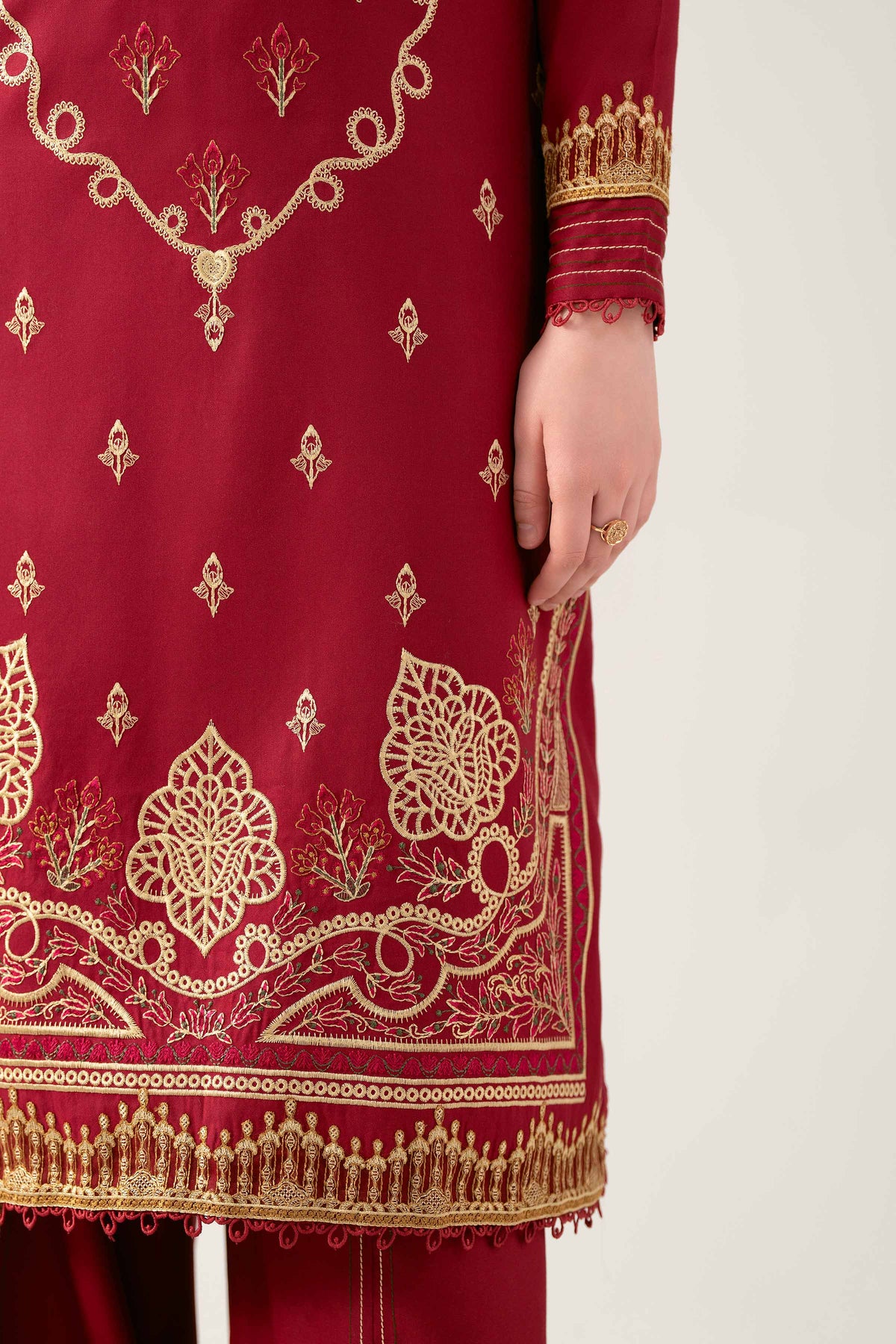 3 Piece - Digital Printed Embroidered Suit - 42503687