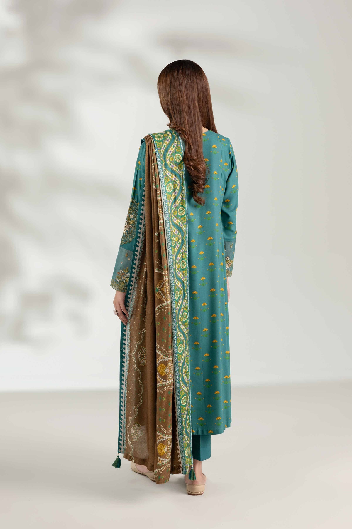 3 Piece - Printed Embroidered Suit - 42503692
