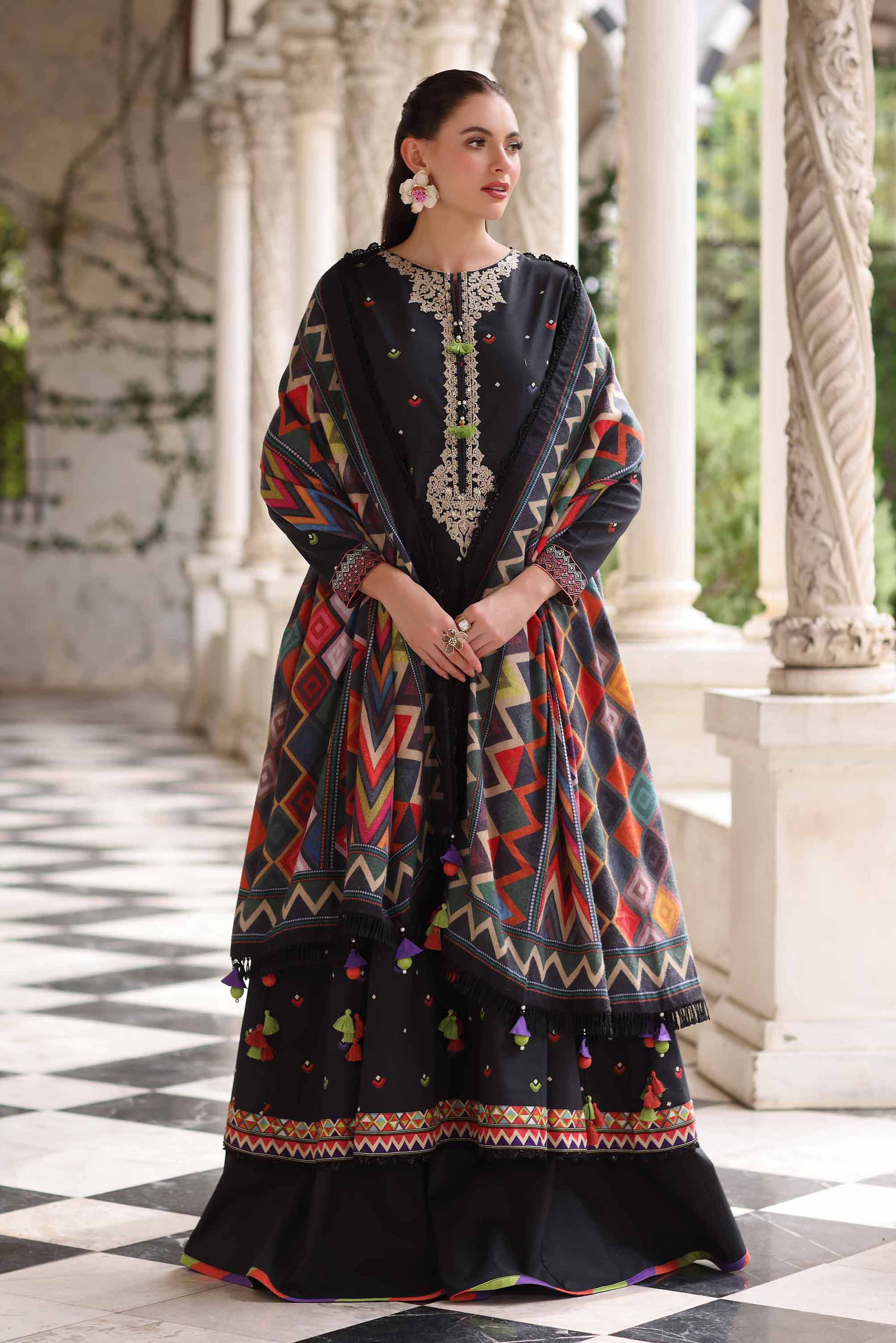 3 Piece - Digital Printed Embroidered Suit - 42503722
