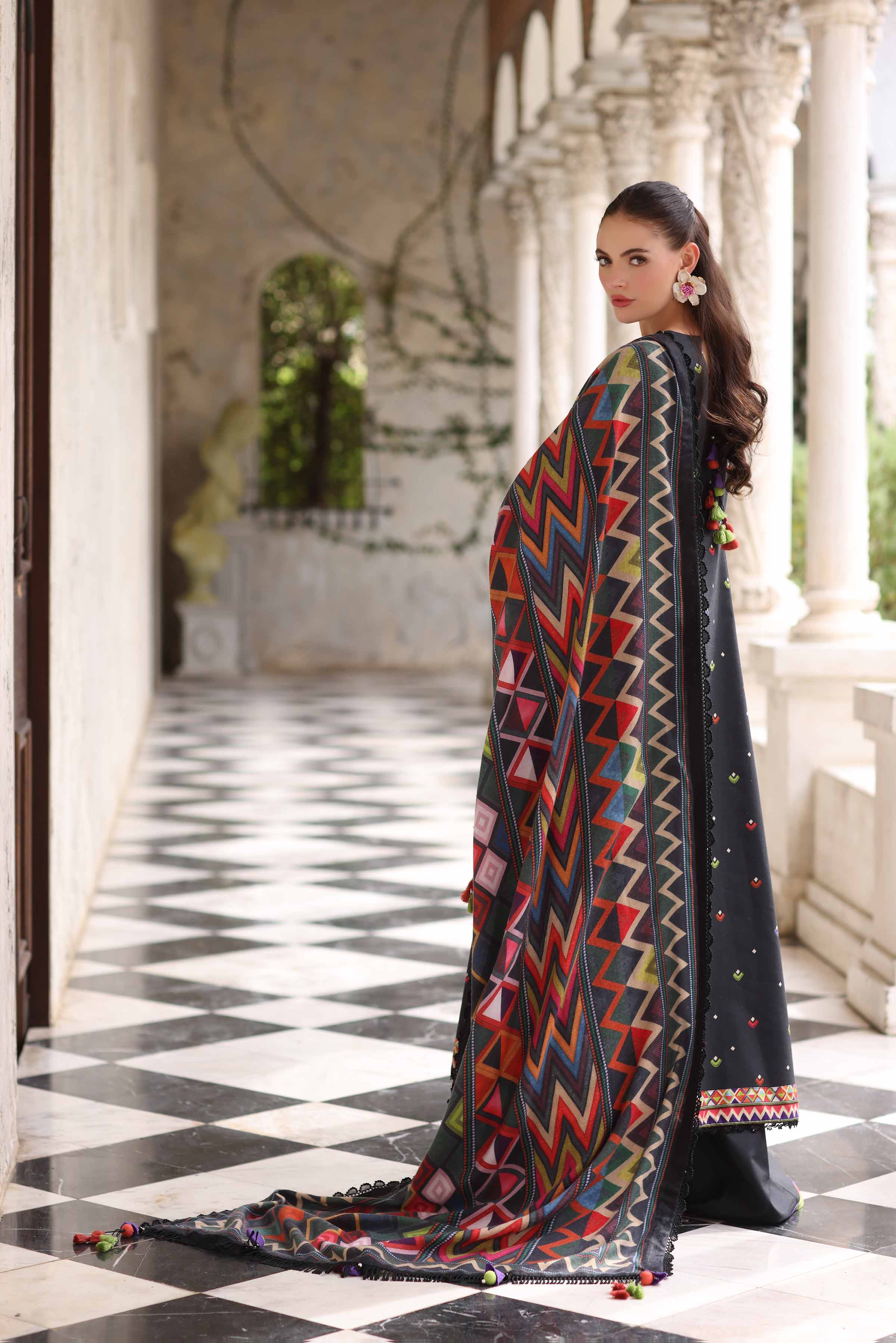 3 Piece - Digital Printed Embroidered Suit - 42503722