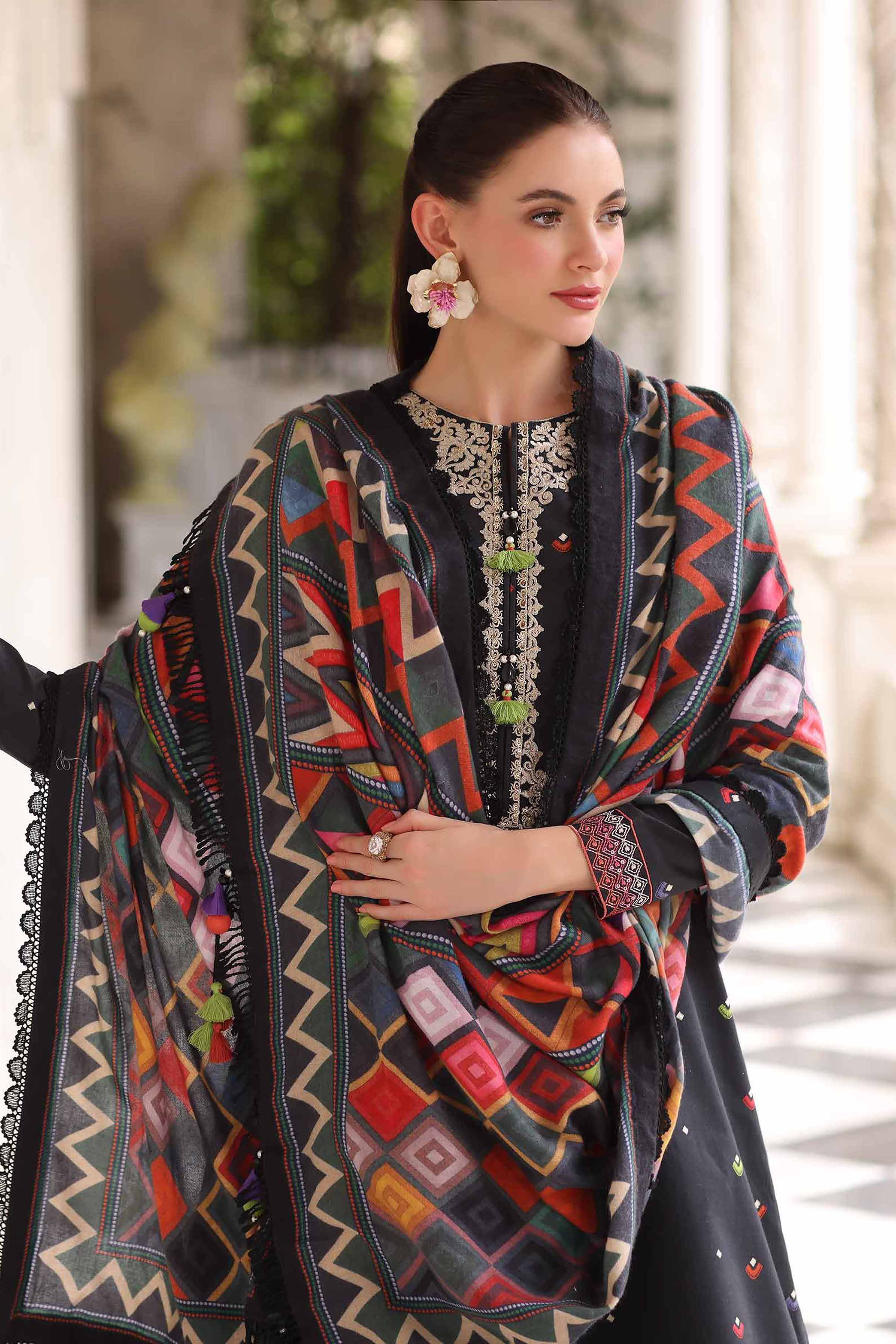 3 Piece - Digital Printed Embroidered Suit - 42503722