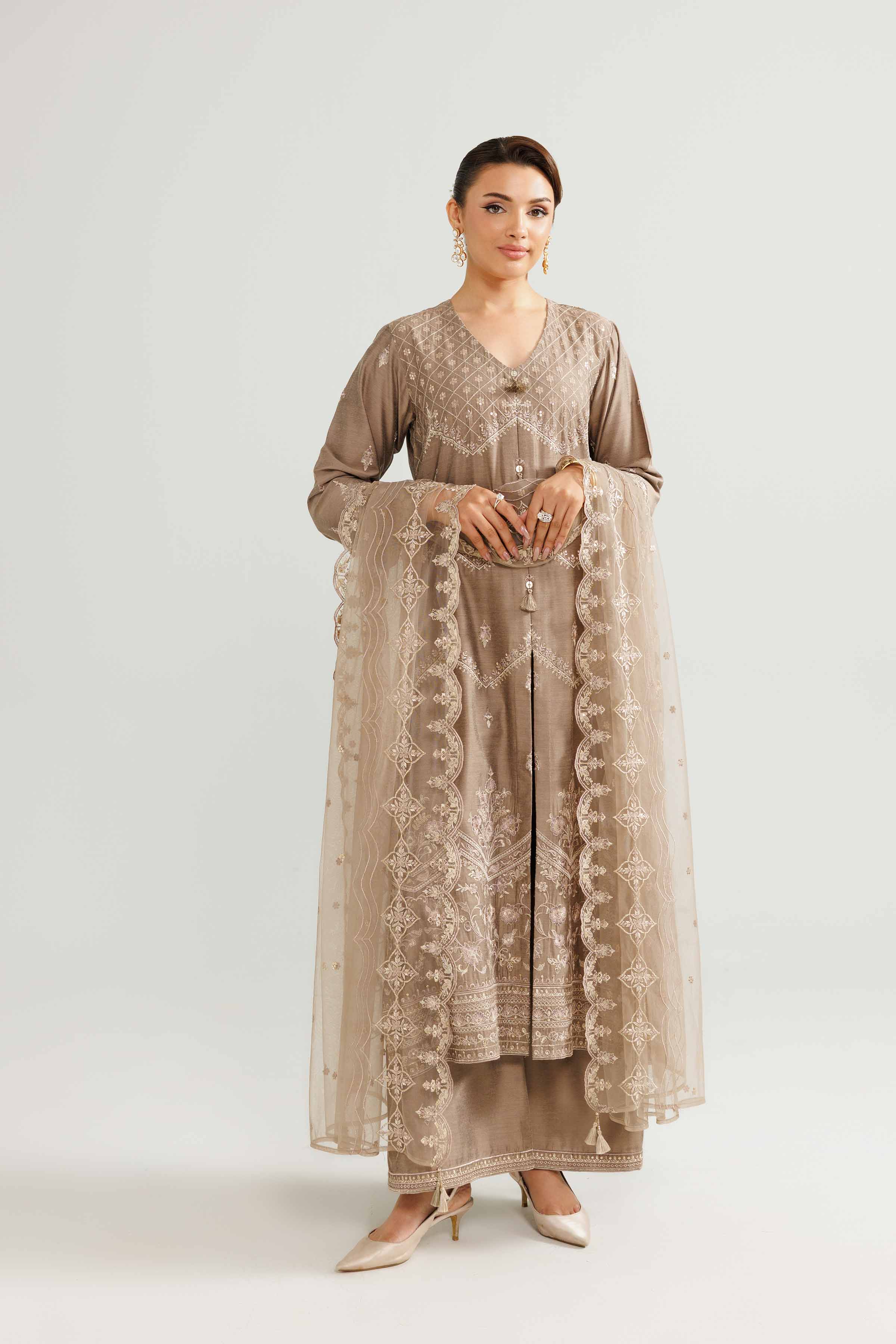 3 Piece - Embroidered Suit - 42519544