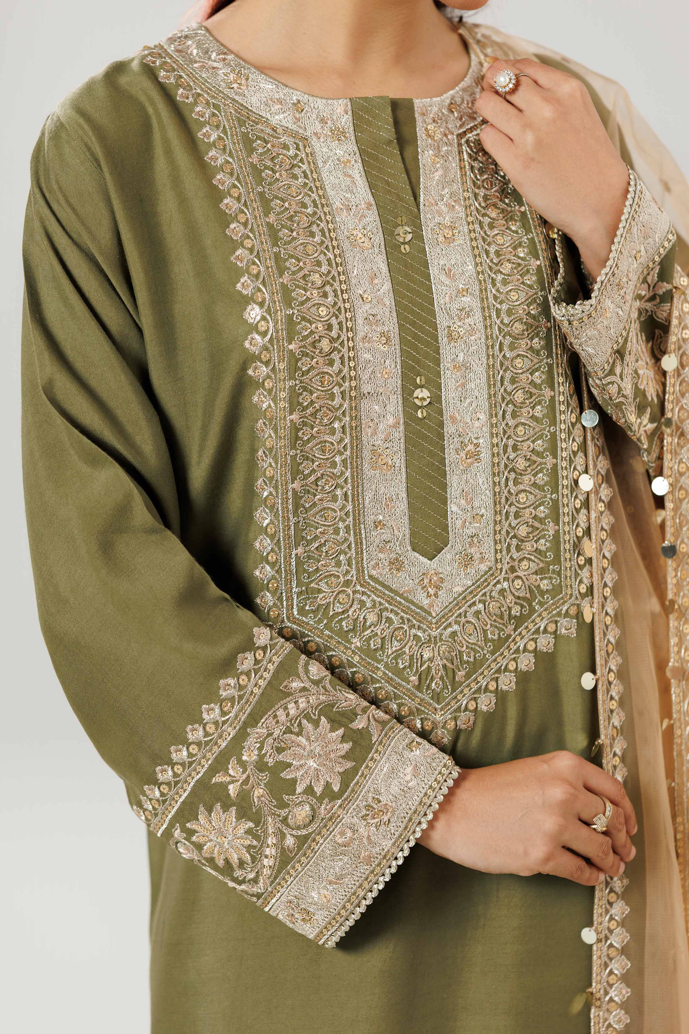 3 Piece - Embroidered Suit - 42519595