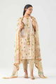 3 Piece Embroidered Raw Silk Suit