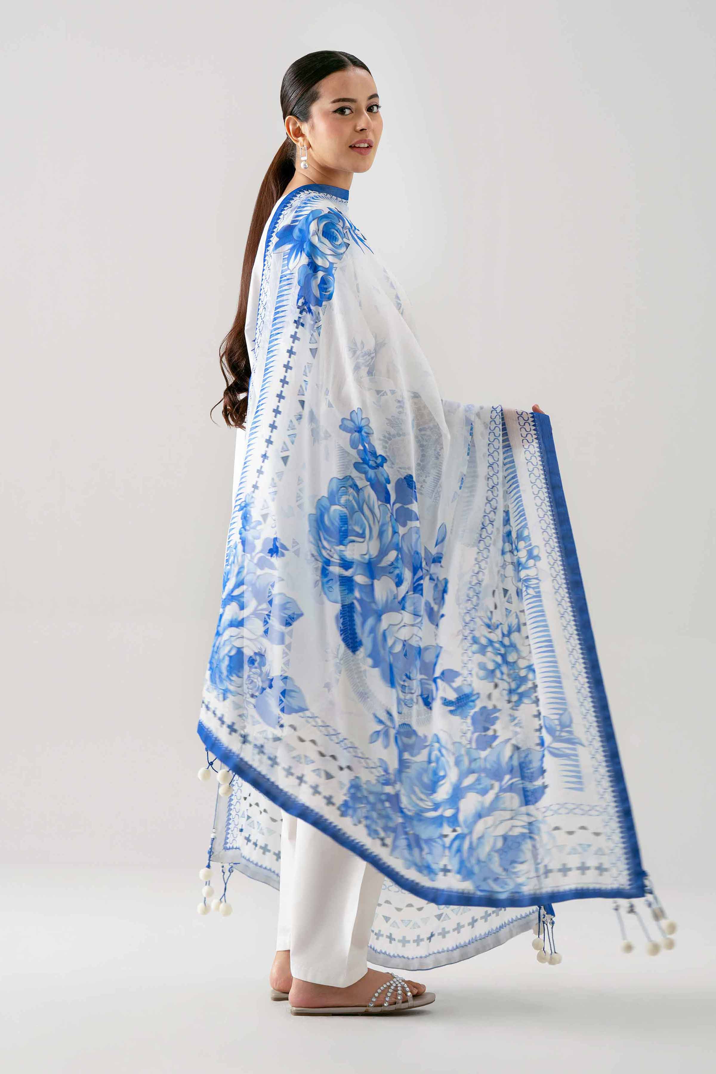 3 Piece - Digital Printed Embroidered Suit - 42601148