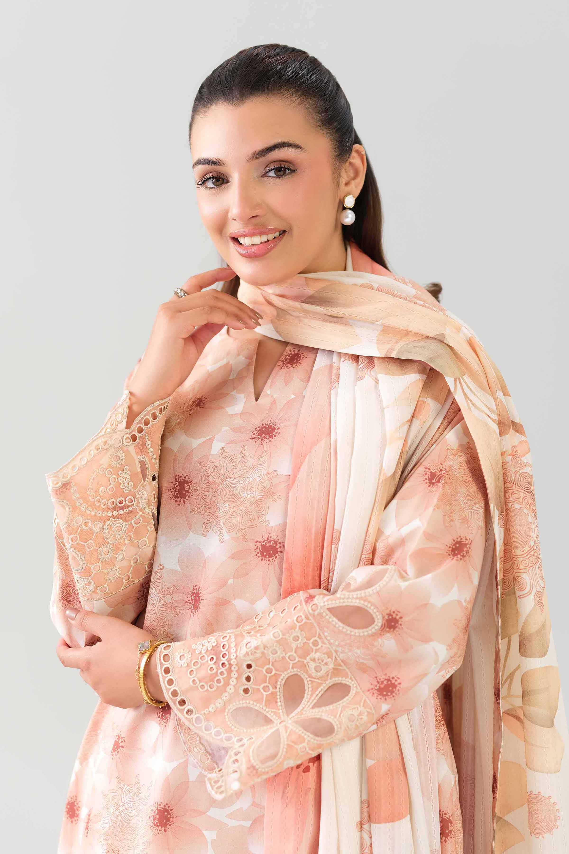 3 Piece - Digital Printed Embroidered Suit - 42601203