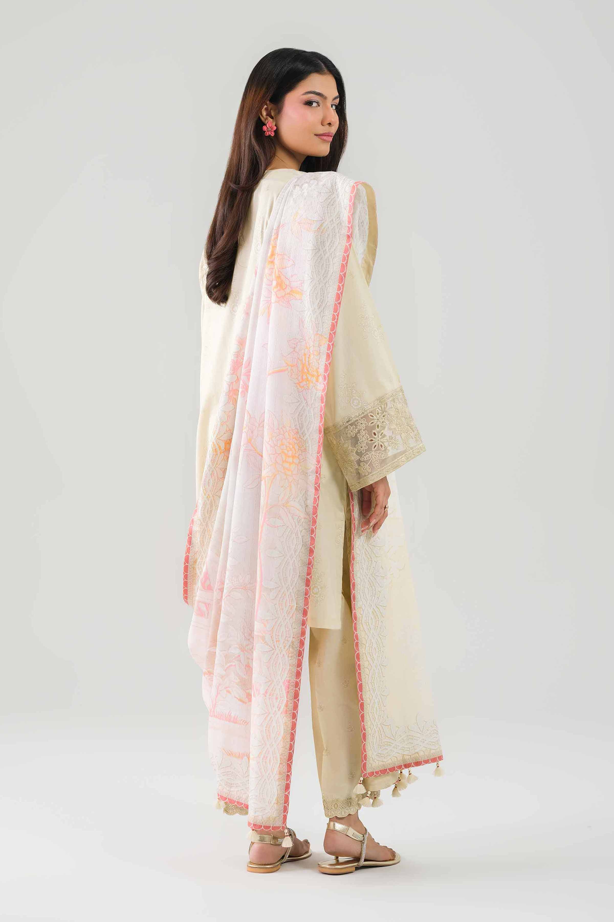 3 Piece - Digital Printed Embroidered Suit - 42601205