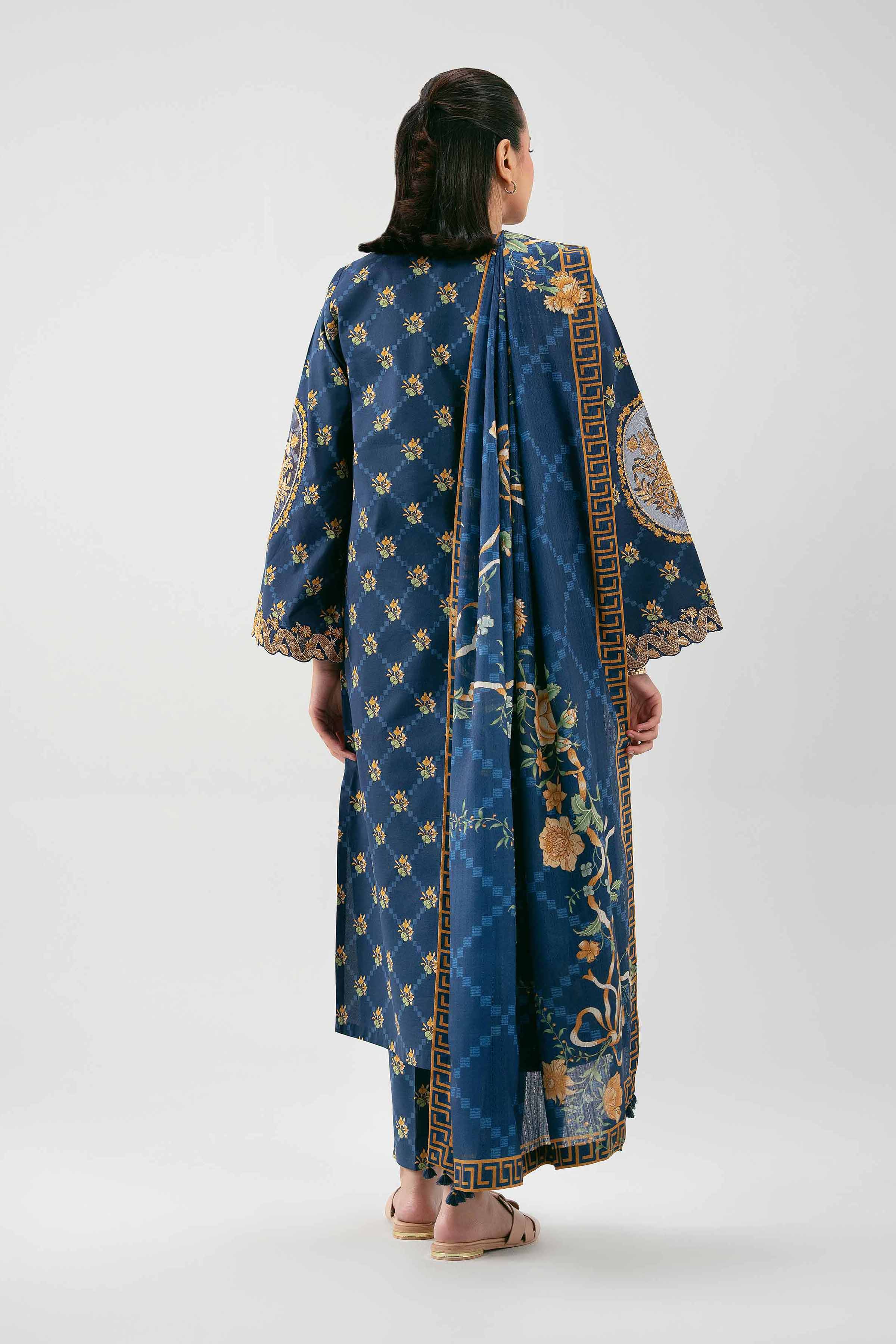 3 Piece - Digital Printed Embroidered Suit - 42601209