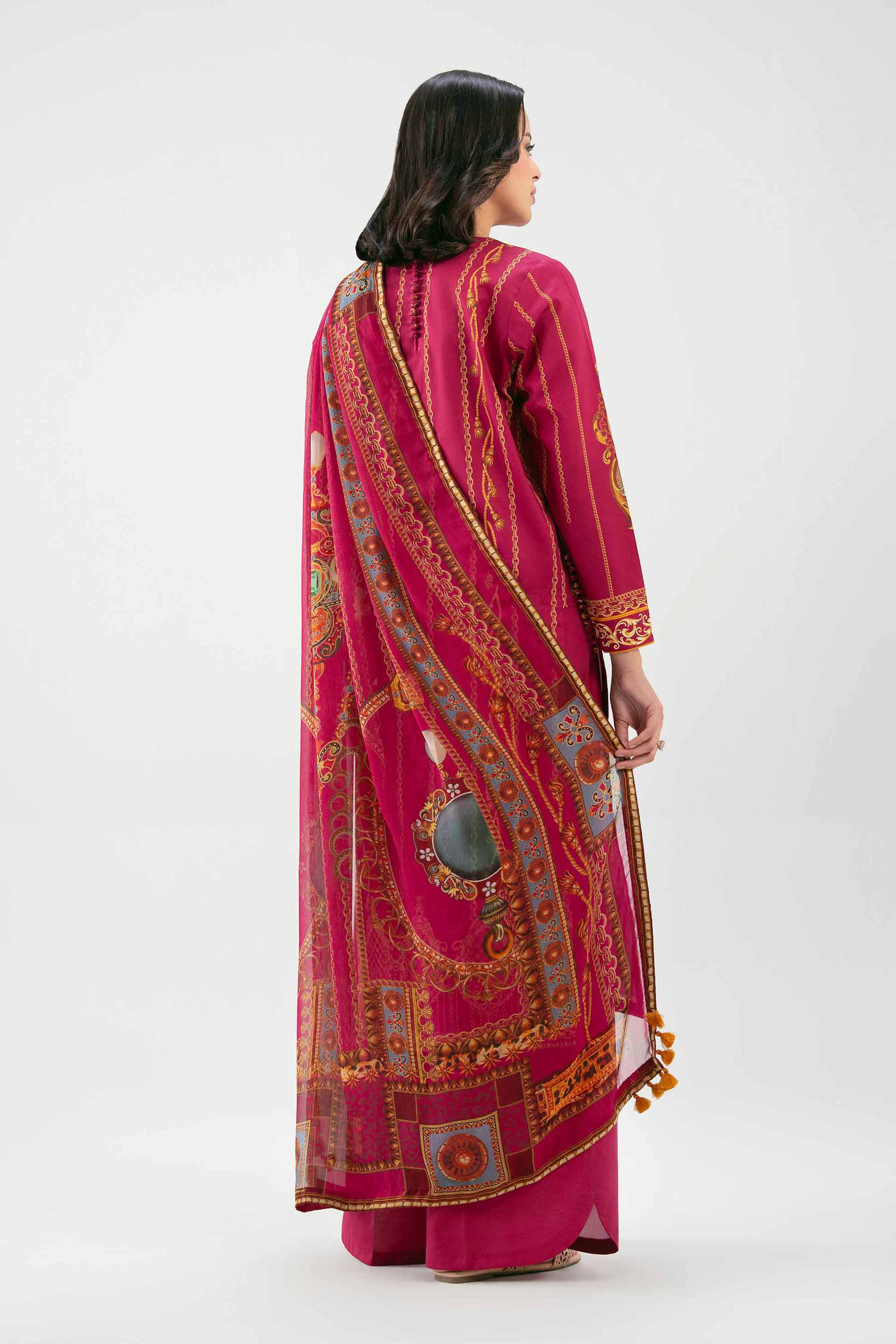 3 Piece - Digital Printed Embroidered Suit - 42601217