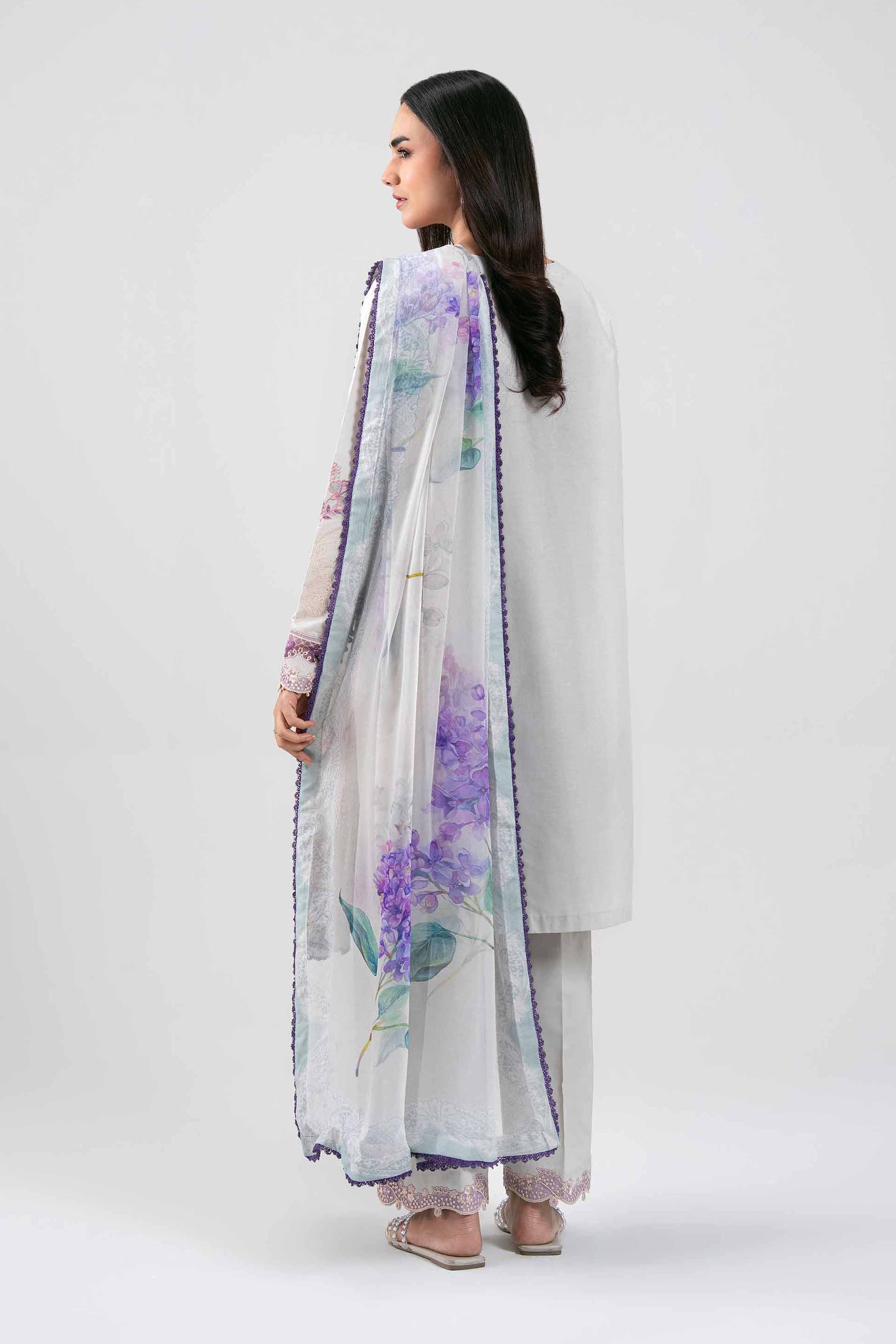 3 Piece - Digital Printed Embroidered Suit - 42601284